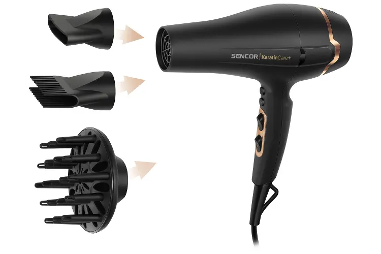 Sencor SHD 8275BK — Akcesoria razem z etui podróżnym