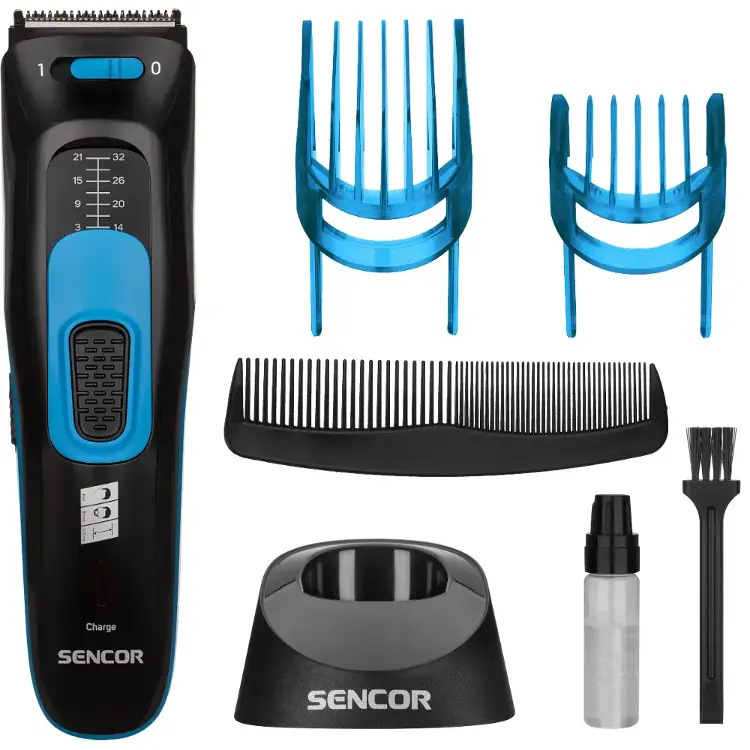 Sencor SHP 4502BL — Dwa grzebienie razem z przewodem