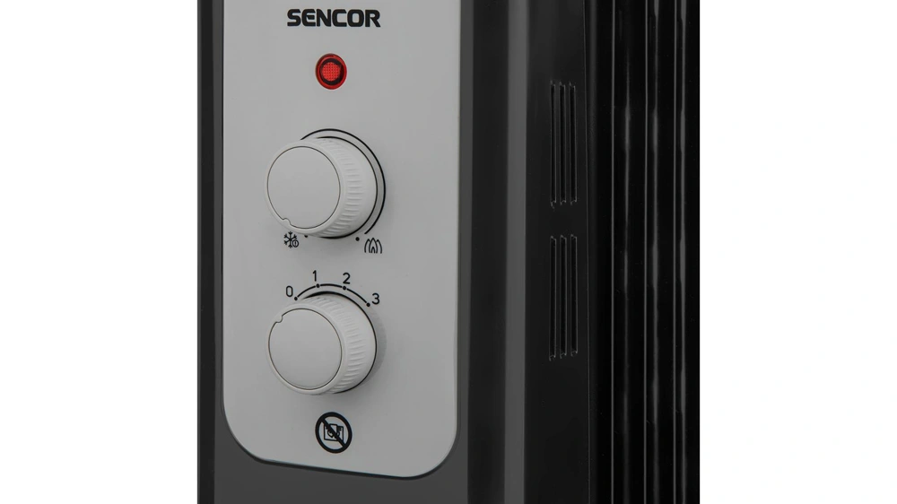 Sencor SOH 3311BK — Moc i termostat regulowane osobno