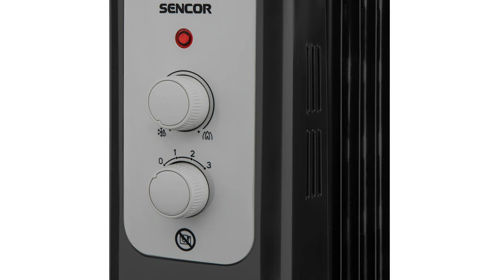 Sencor SOH 3313BK — Wybór 1000, 1500 lub 2500 W