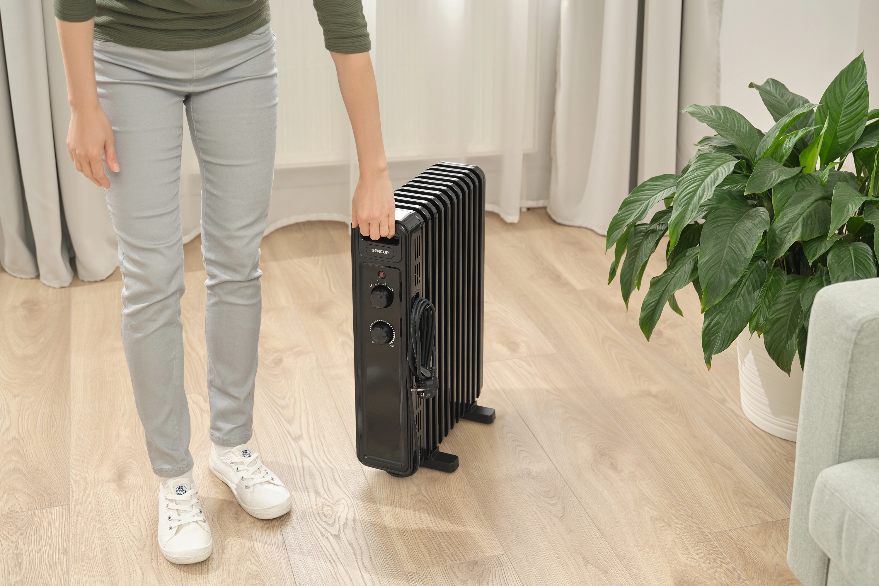 Sencor SOH 3511BK — Żebra FLAT SHAPE