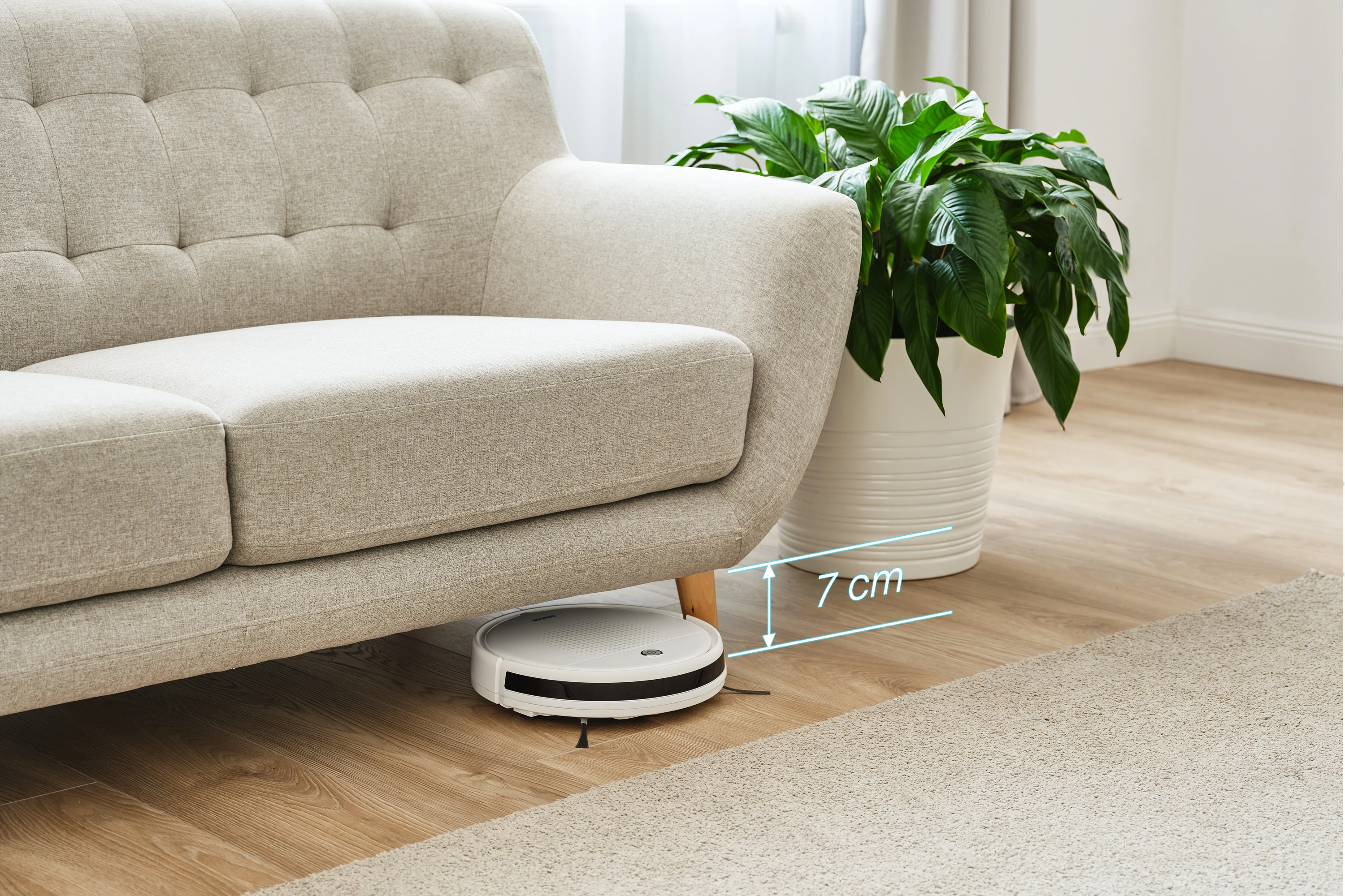 Sencor SRV 1550WH — Korpus o wysokości 7 cm