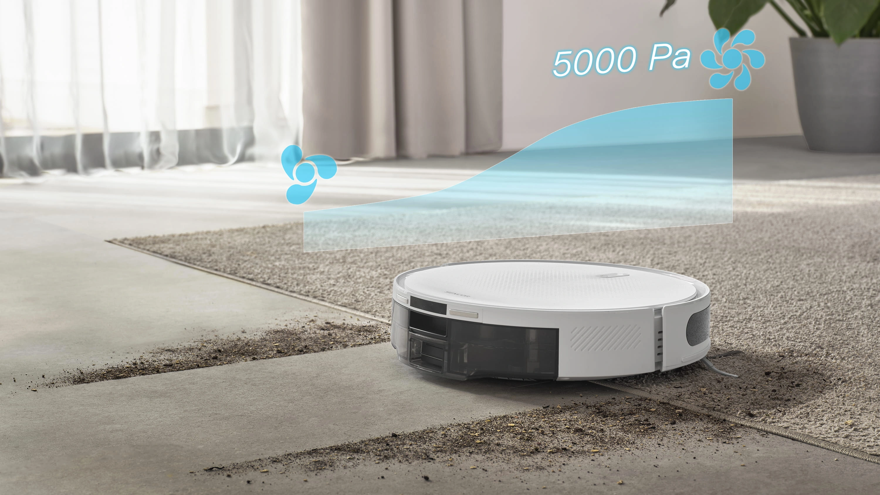 Sencor SRV 7450WH — 5000 Pa do pracy na różnych nawierzchniach