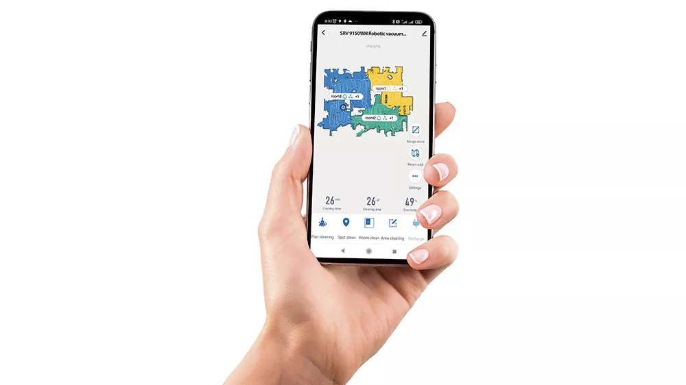 Sencor SRV 9150WH — Osobne pokoje i pamięć kilku map