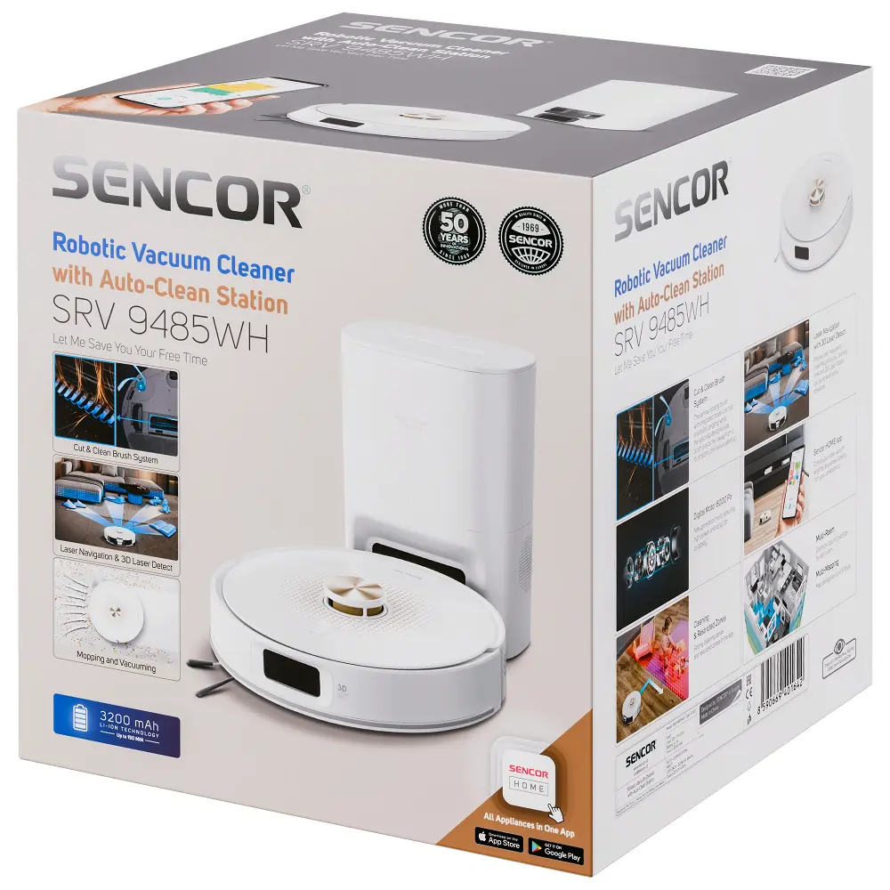Sencor SRV 9485WH — Odkurzacz robot 2v1 — widok 24