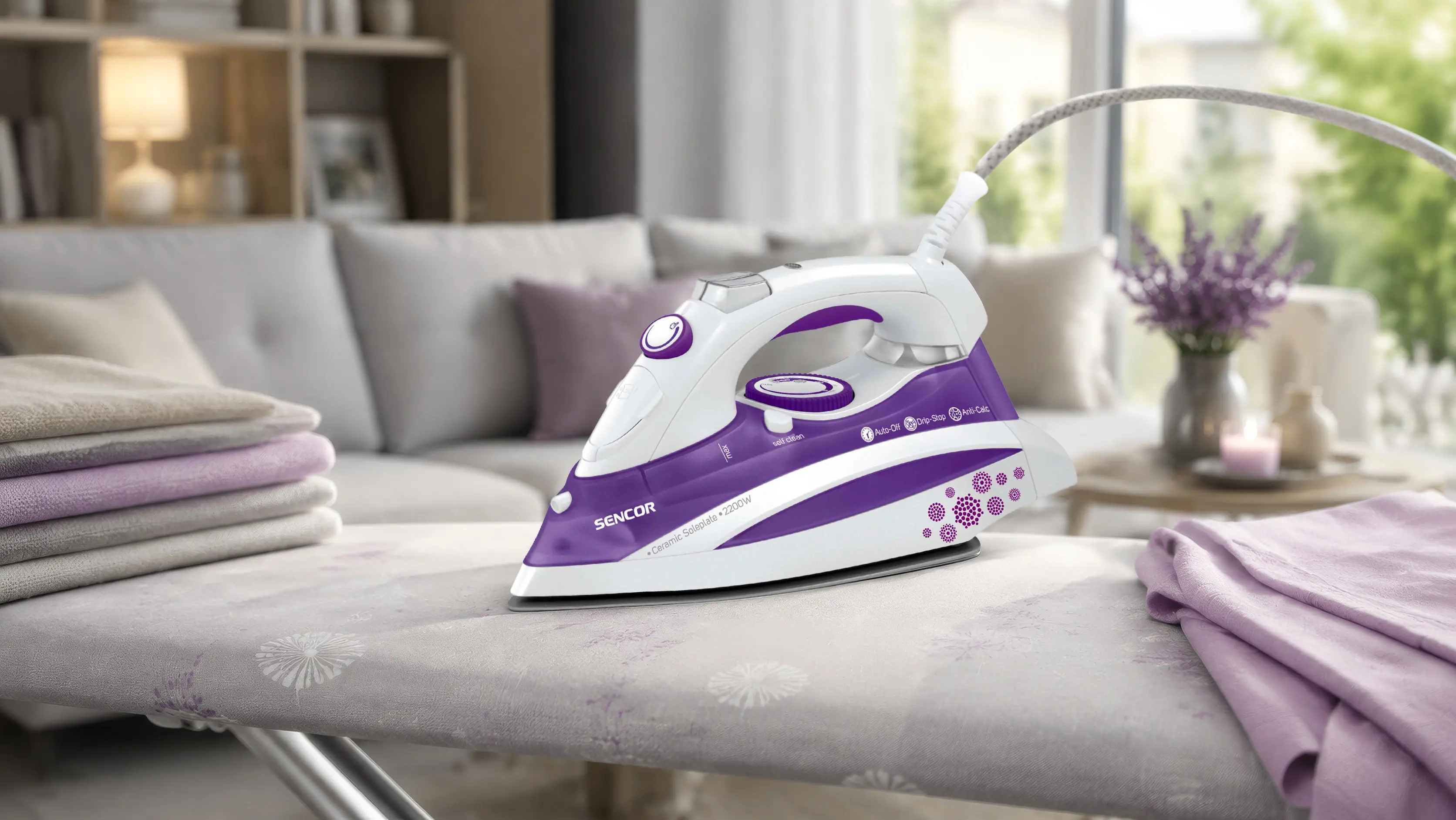 Sencor SSI 8441VT — Biało-fioletowy wariant 2200 W