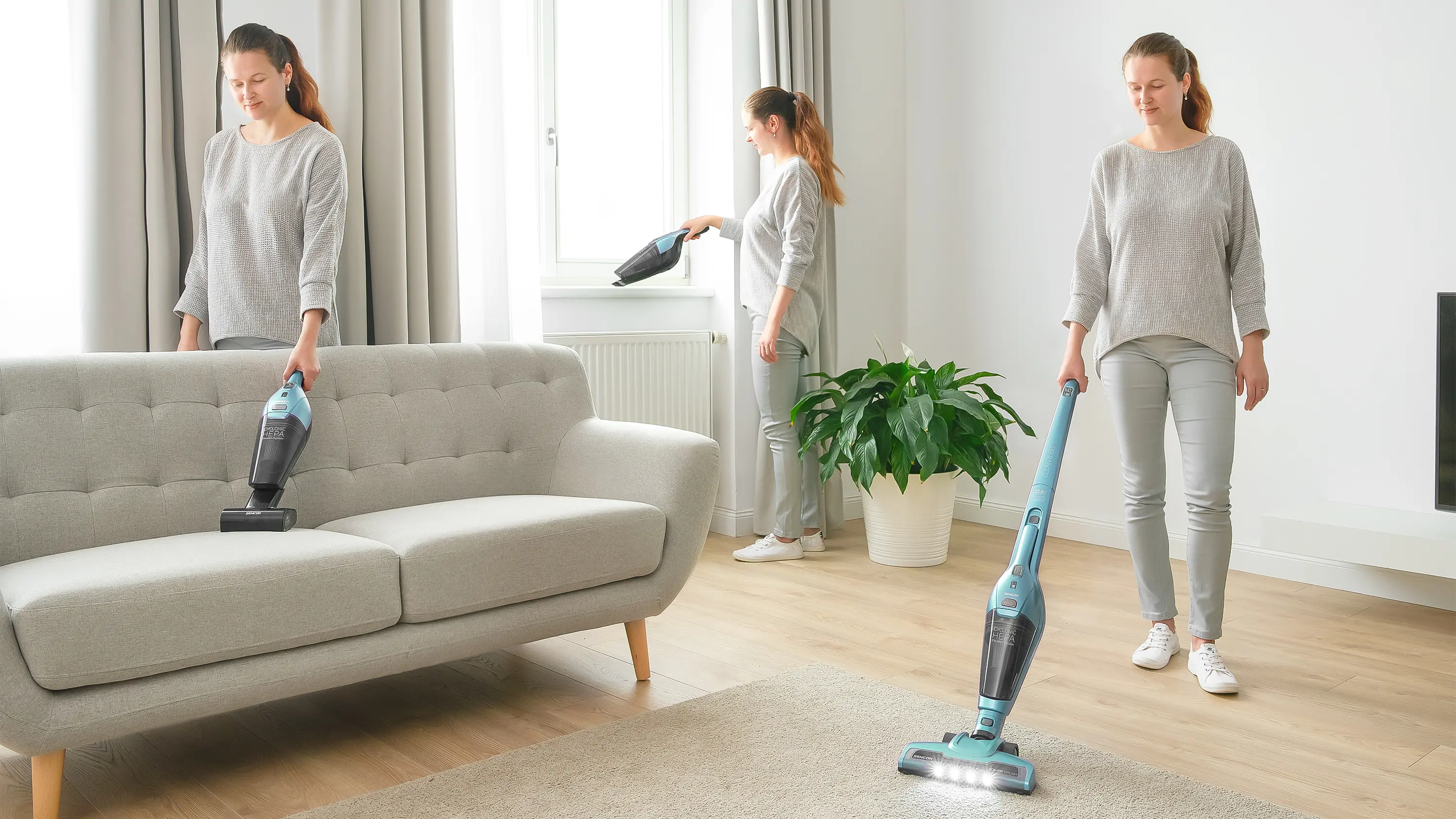Sencor SVC 0602BL — Pionowy odkurzacz z odłączanym modułem