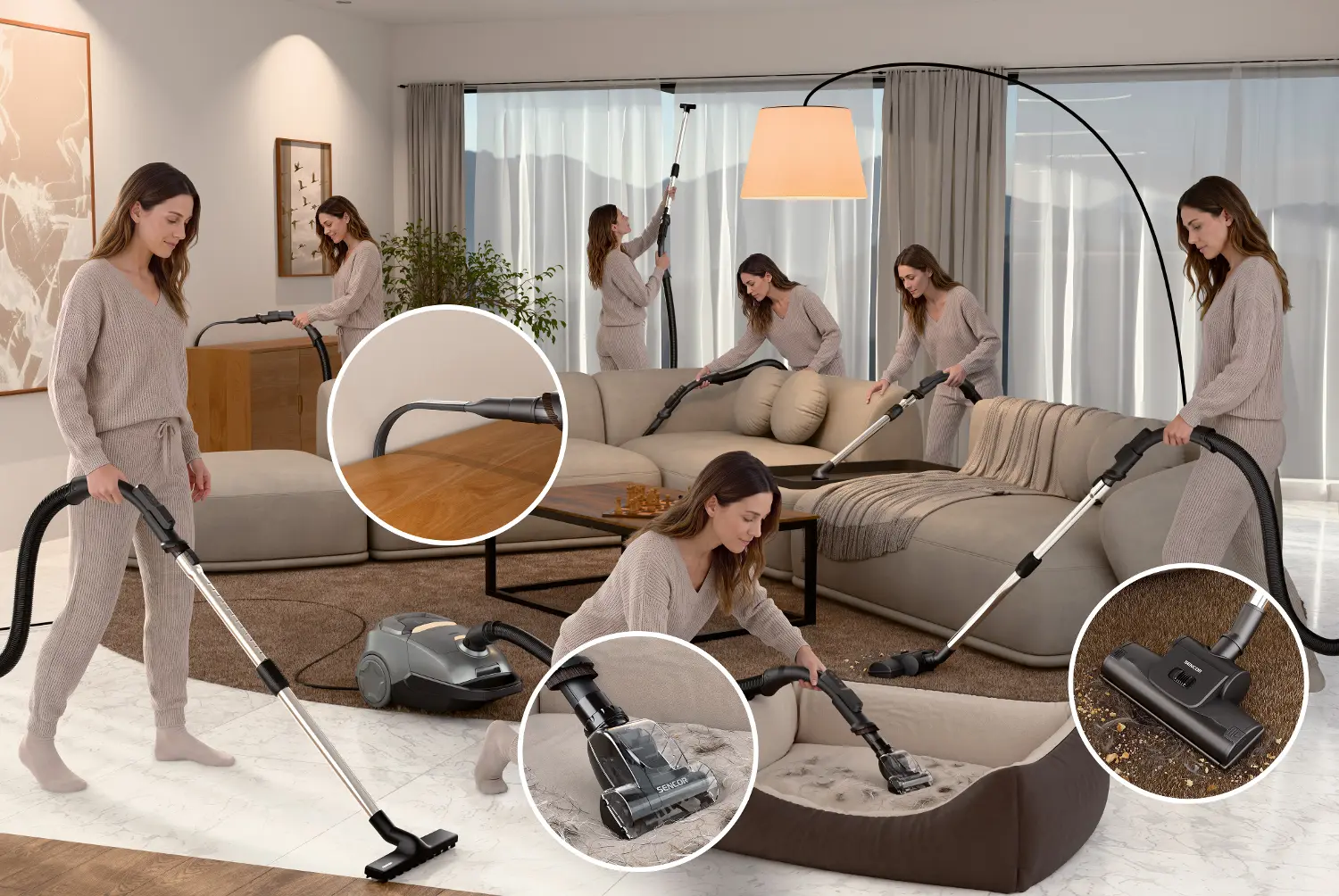 Sencor SVC 9130GR — Końcówki Complete Care do różnych powierzchni