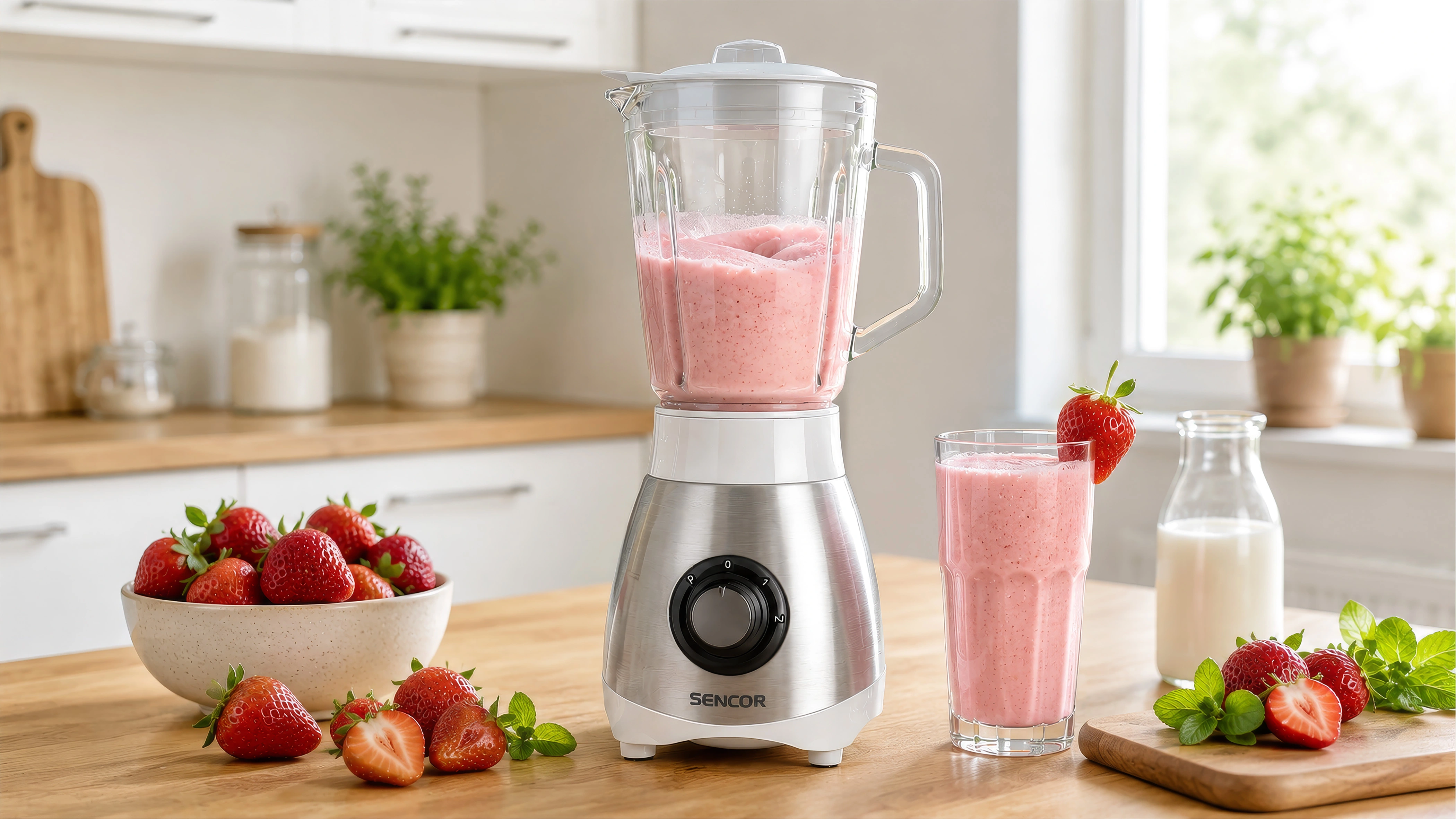 Sencor blender kielichowy ze szklanym kielichem SBL 3271SS