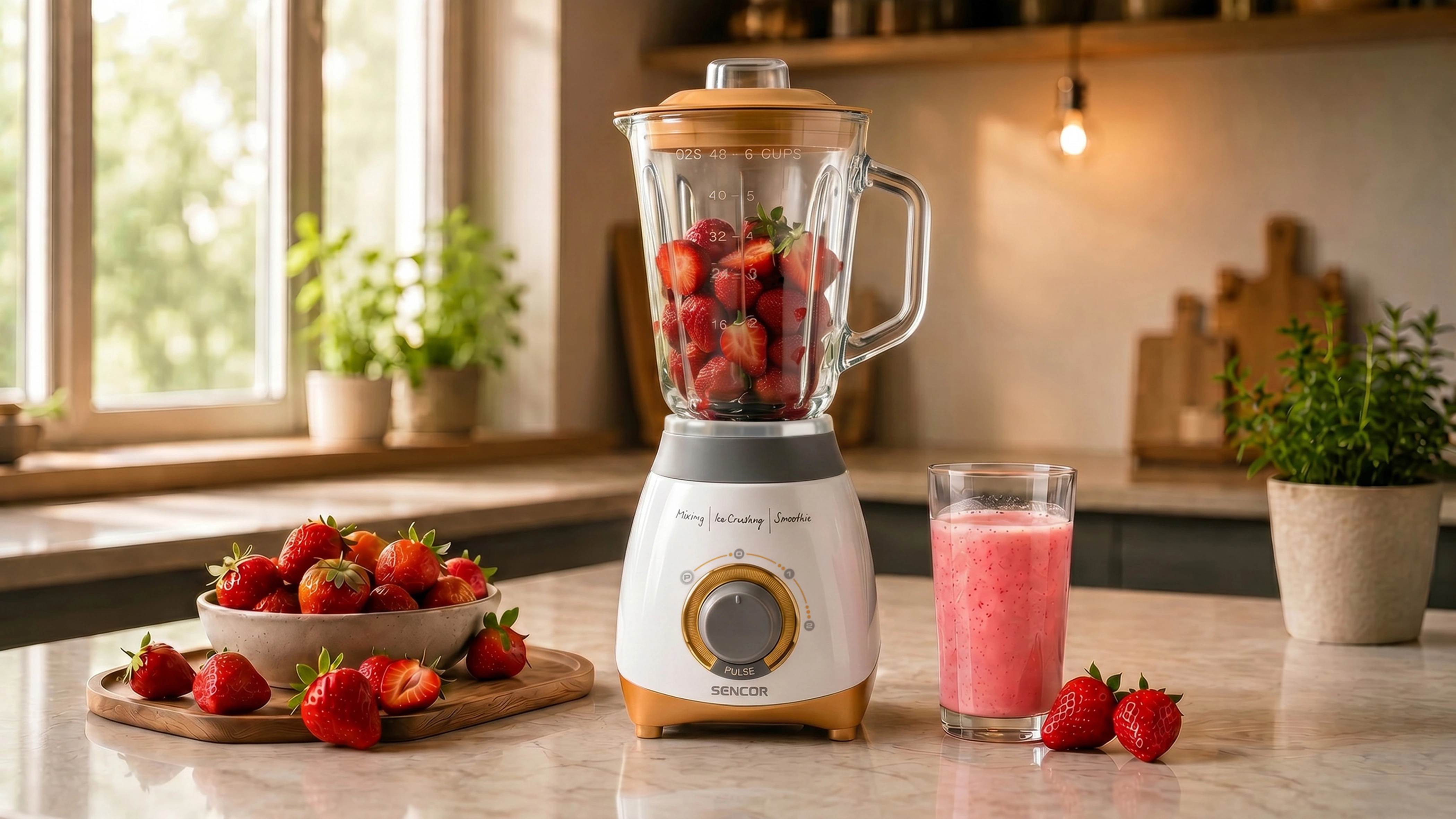 Sencor blender kielichowy ze szklanym kielichem SBL 4370