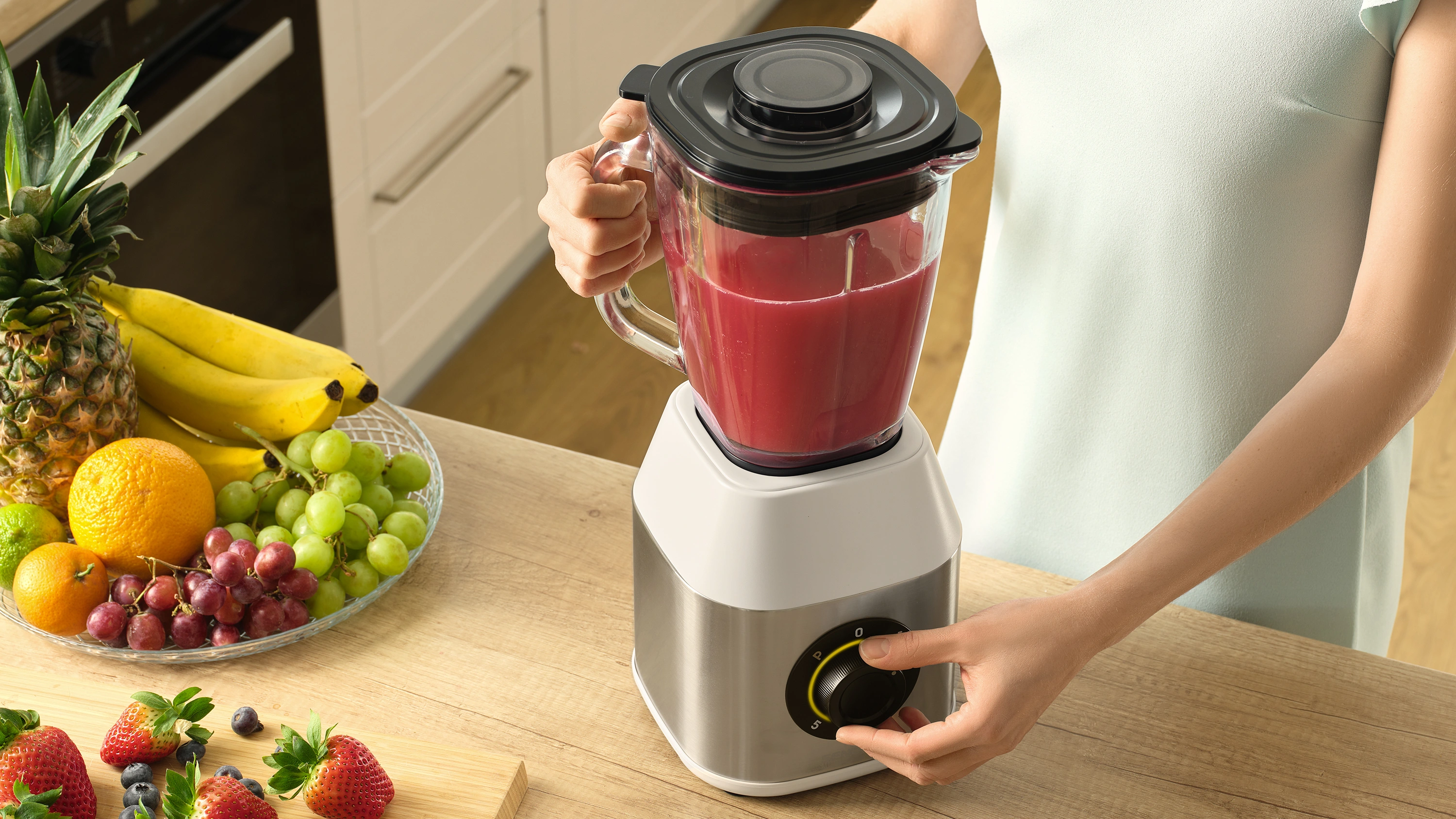 Sencor blender kielichowy ze szklanym dzbankiem SBL 4871WH