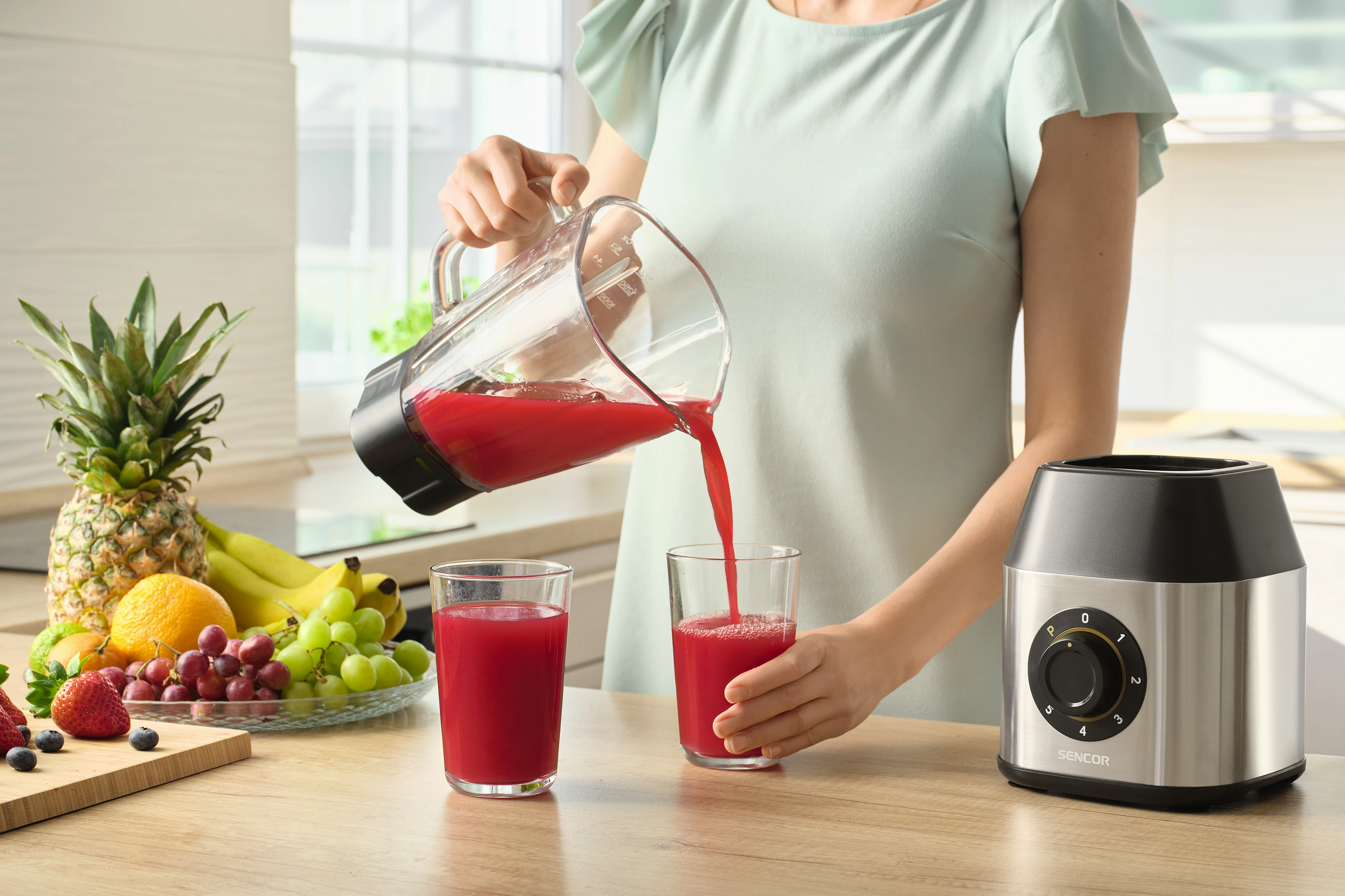 Sencor blender kielichowy ze szklanym dzbankiem SBL 4872BK