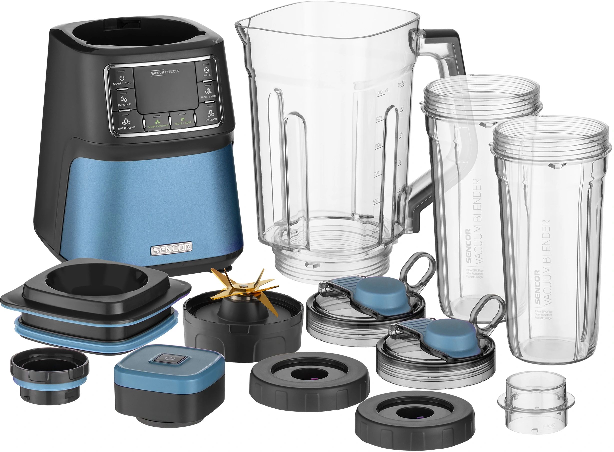 Sencor blender próżniowy z technologią nutri smart SBU 7872BL, zawartość opakowania