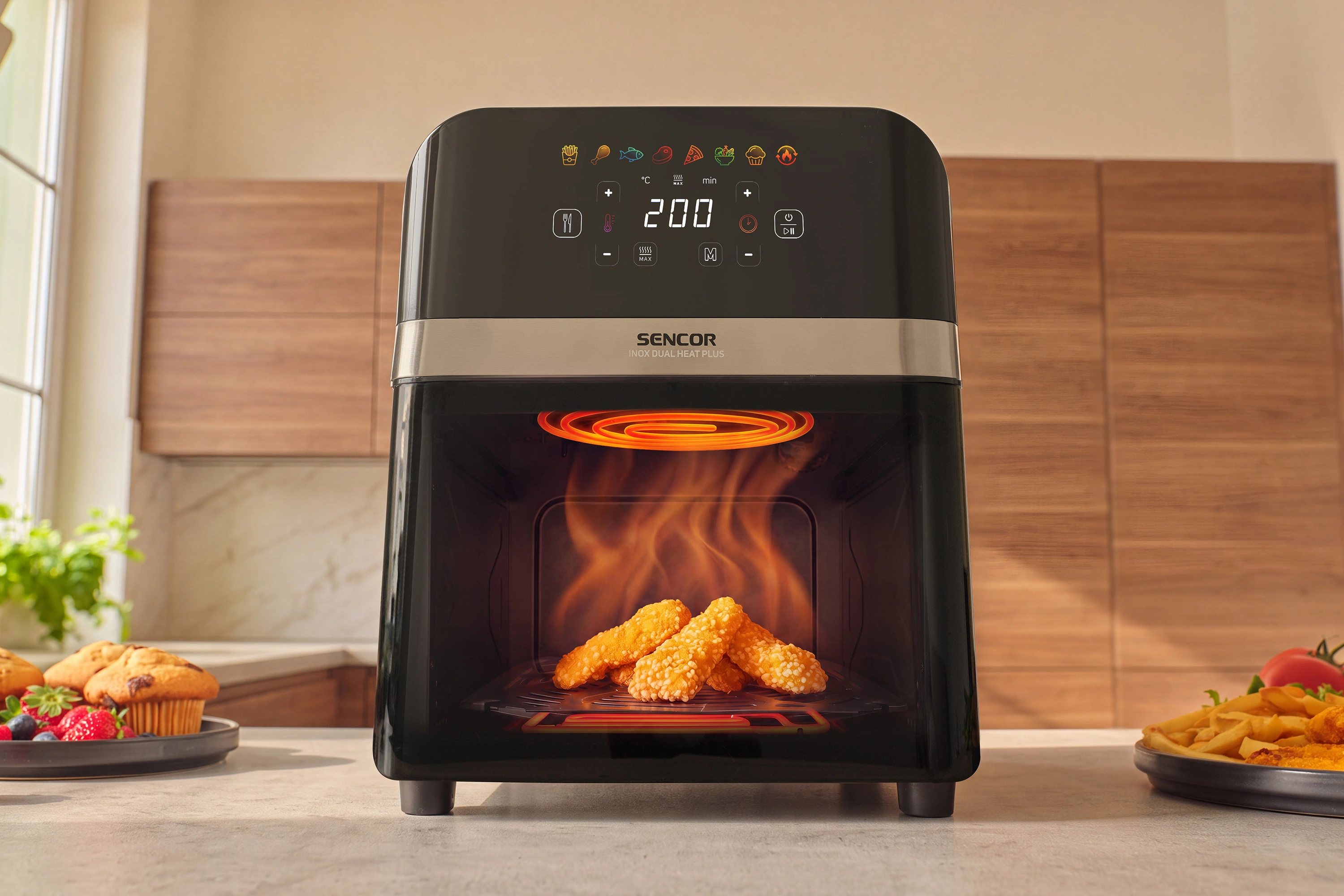 Sencor frytkownica beztłuszczowa o pojemności 6 l SFR 6800SS INOX