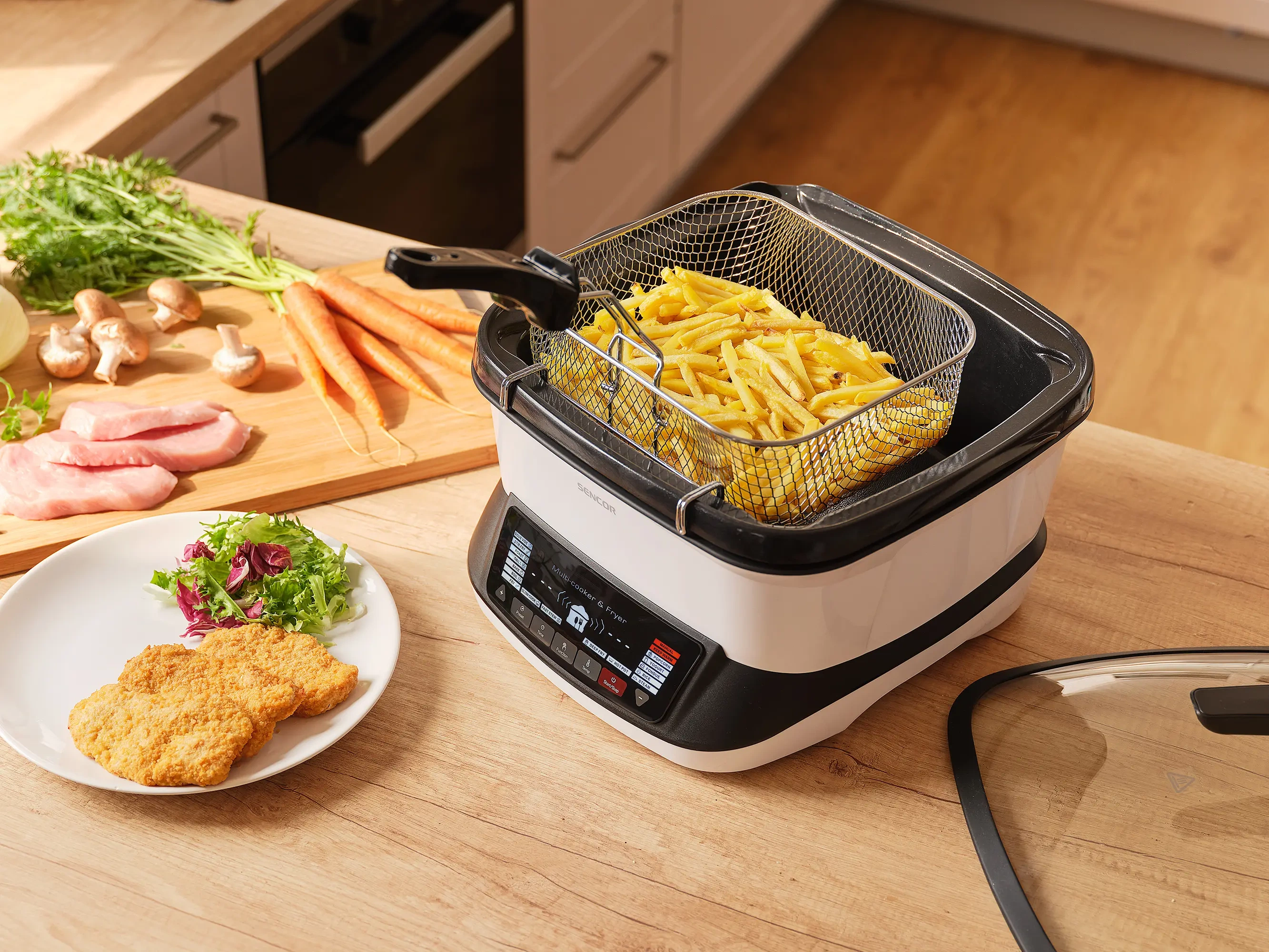 Sencor wielofunkcyjny garnek do smażenia w głębokim tłuszczu SFR 9400WH