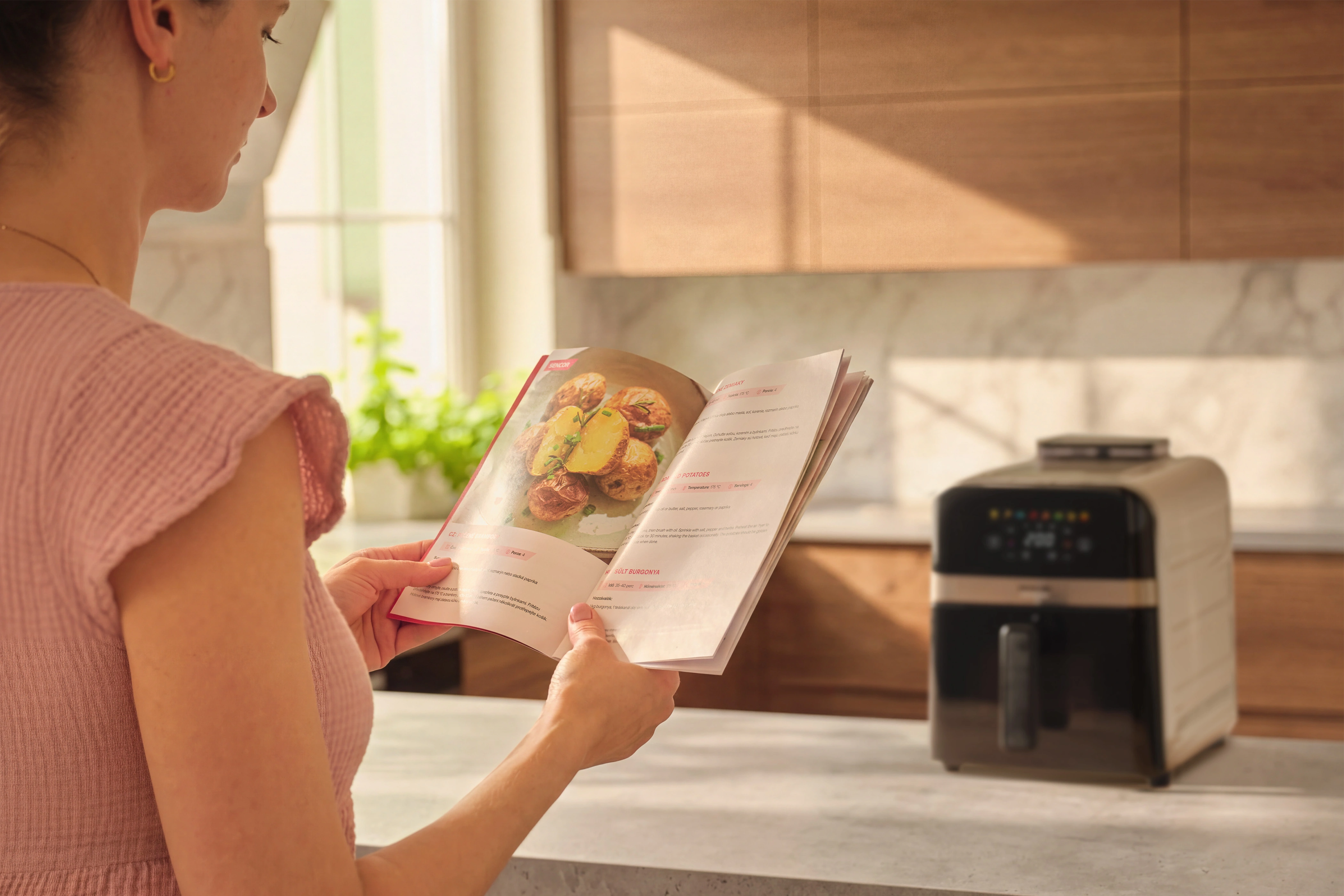 Sencor frytkownica na gorące powietrze SFR 9800SS INOX DUAL HEAT PLUS