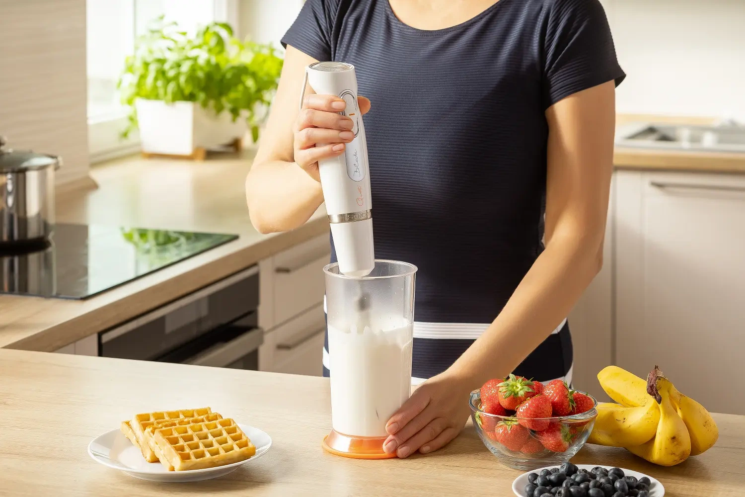 Sencor blender ręczny z funkcją kruszenia lodu SHB 4378WH