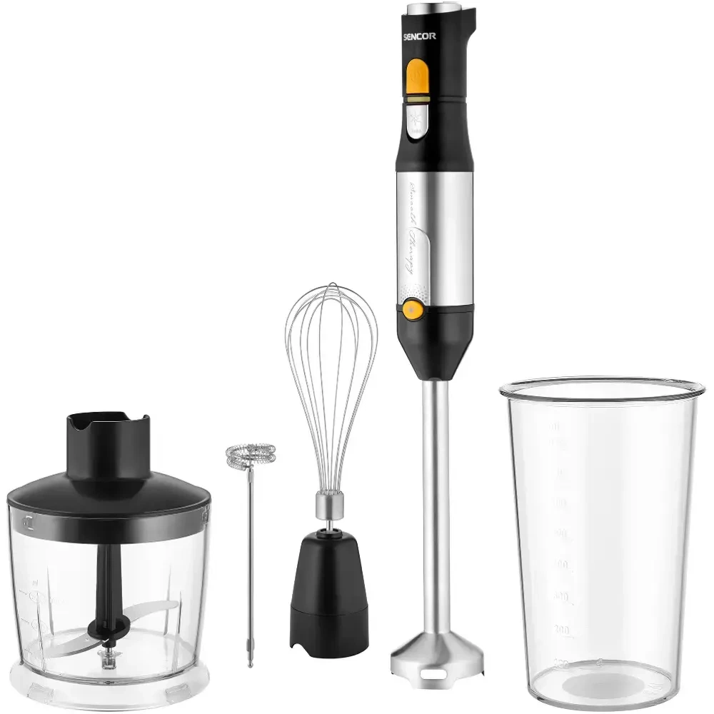 Sencor blender ręczny z akcesoriami 4w1 SHB 6302BK, zawartość opakowania