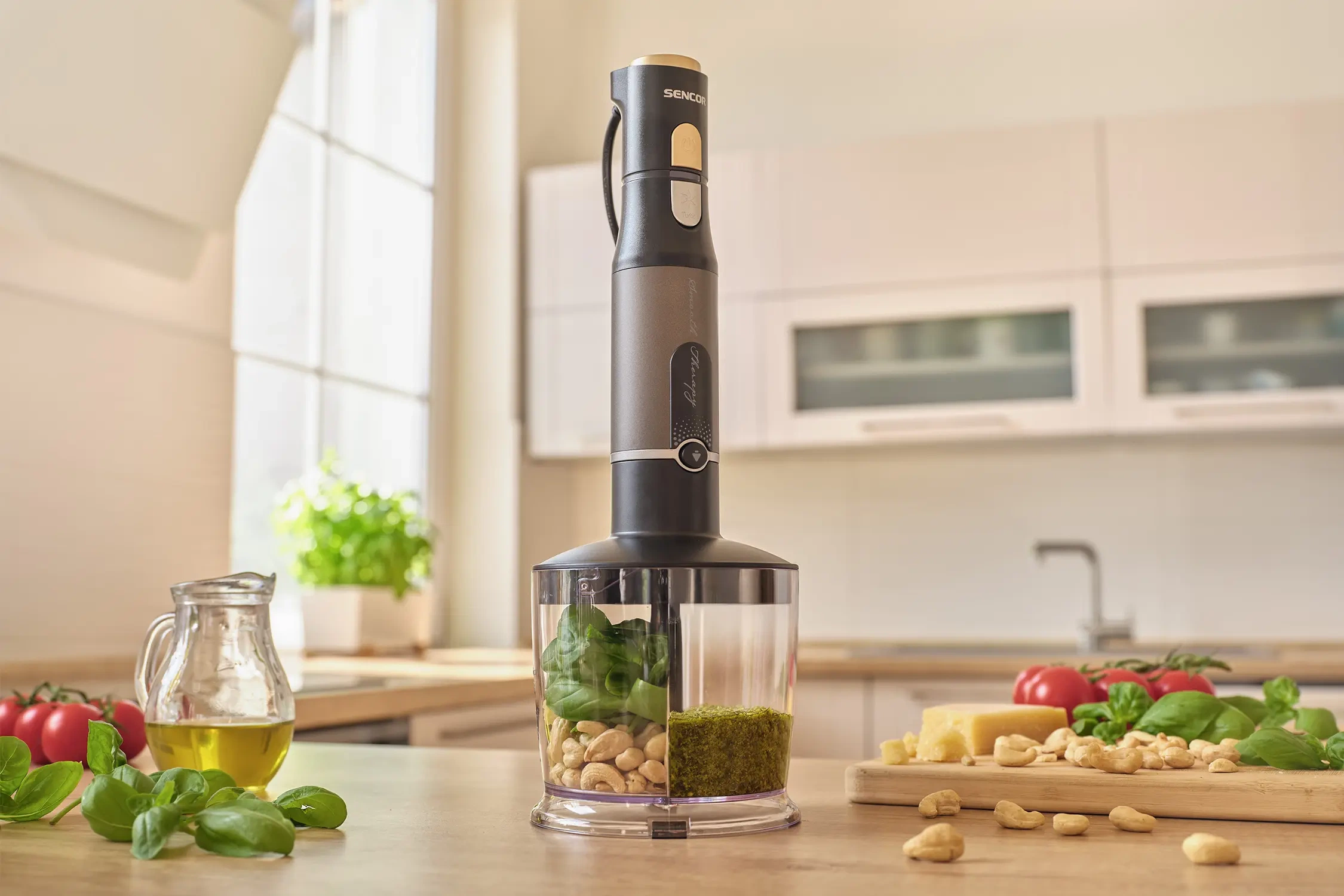 Sencor blender ręczny z tytanowymi nożami quadblade SHB 6442BK