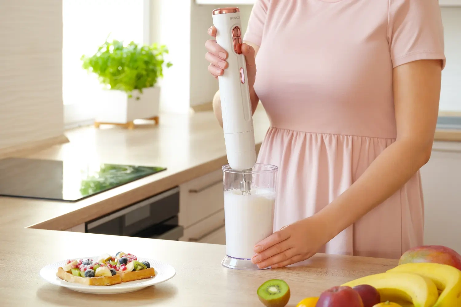 Sencor bezprzewodowy blender ręczny z akumulatorem SHB 9000WH