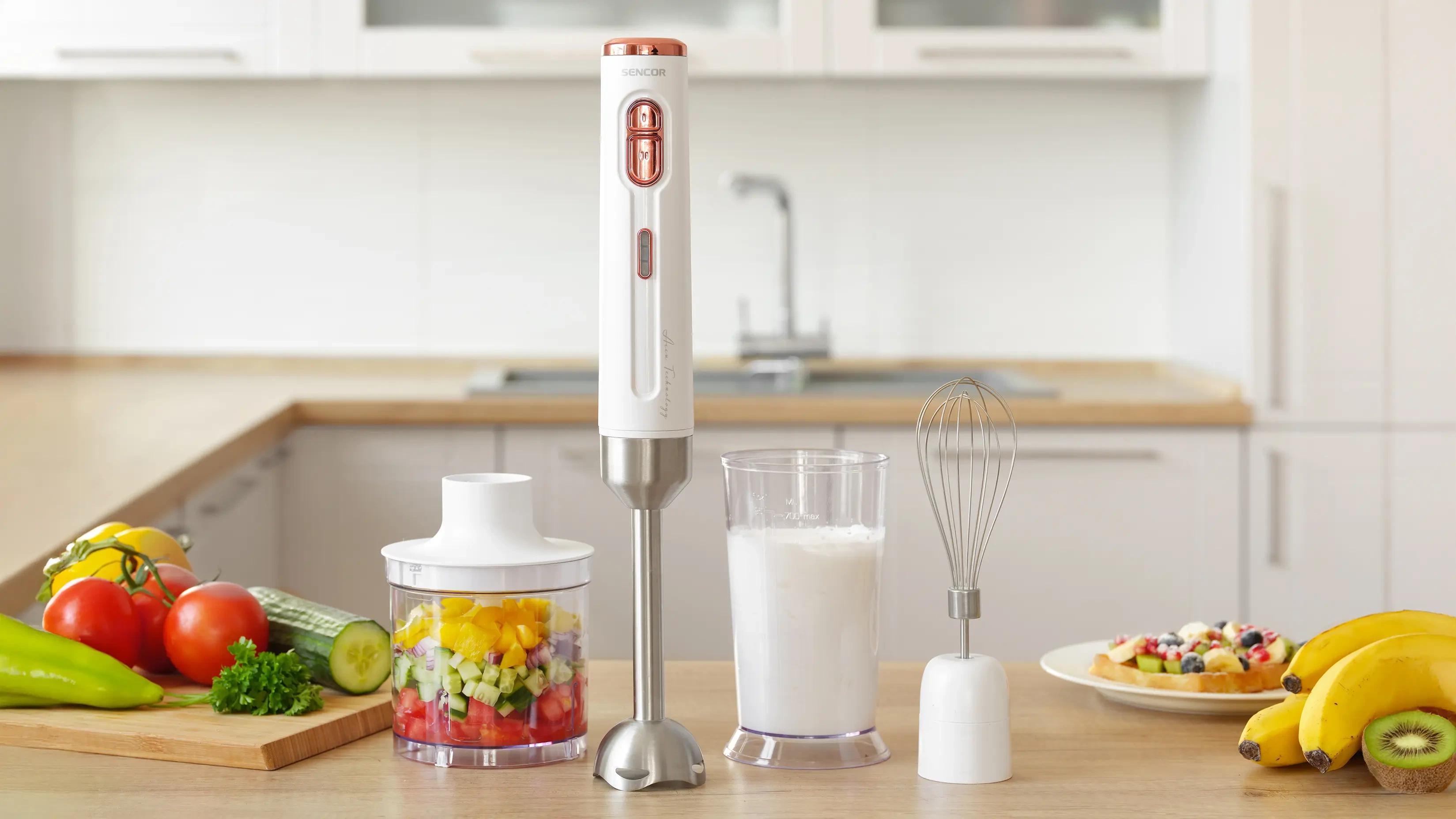 Sencor bezprzewodowy blender ręczny z akumulatorem SHB 9000WH