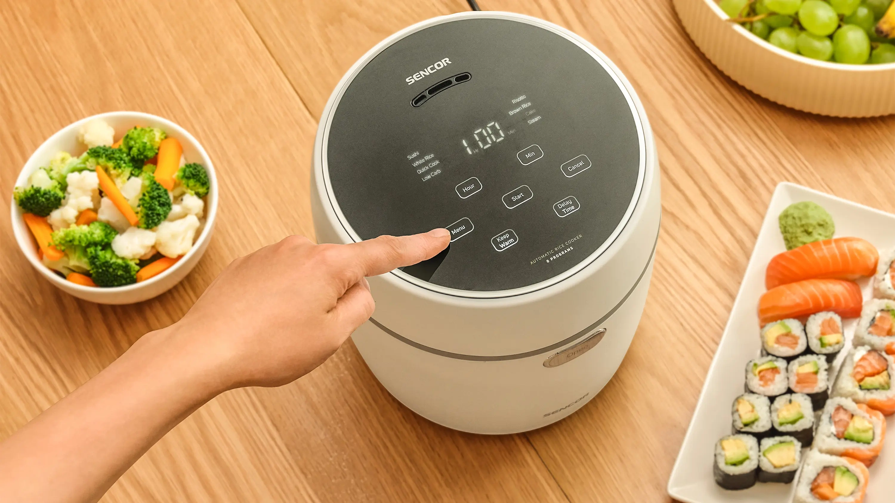 Sencor ryżowar low carb z koszykiem do gotowania na parze SRM 0670WH
