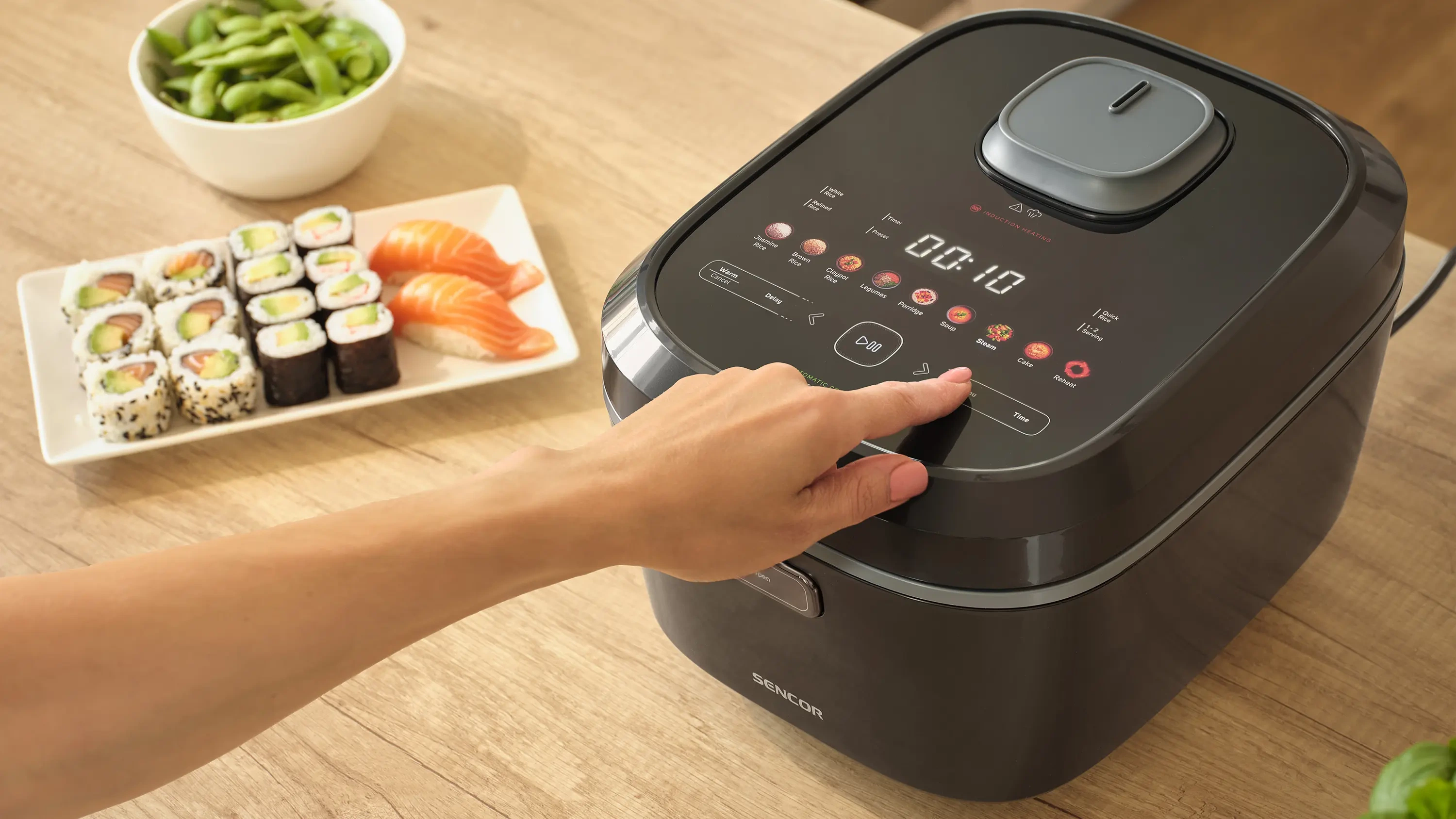 Sencor wielofunkcyjny ryżowar z technologią indukcyjnego nagrzewania SRM 3900BK