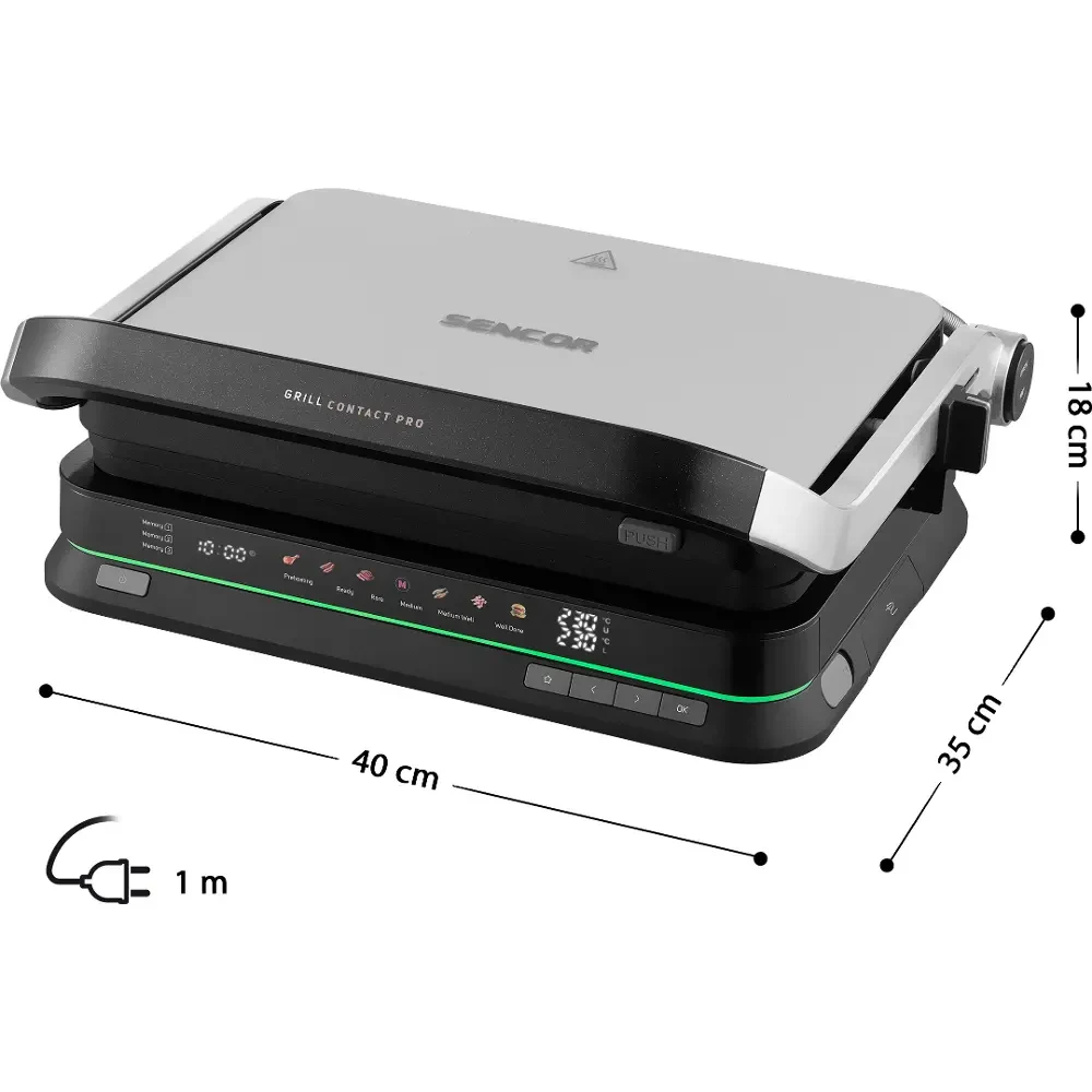 Sencor SBG 7030BK GRILL CONTACT PRO — widok 2