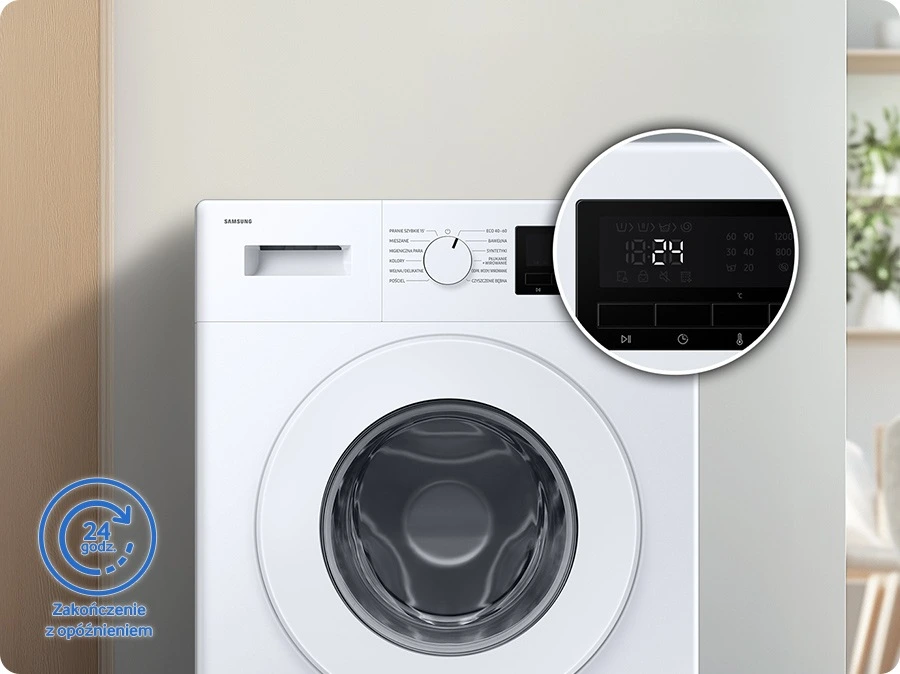 Samsung WW90FG3M05TWEO — Opóźnione zakończenie