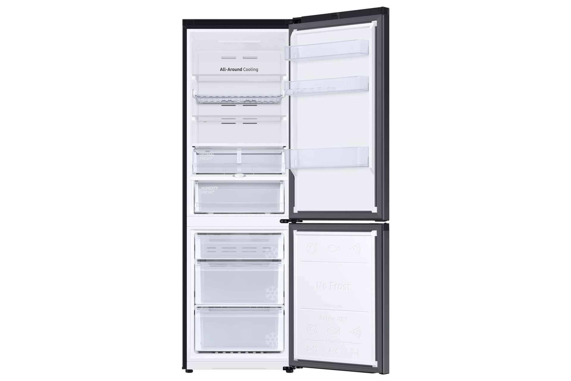Lodówka AI z dolnym zamrażalnikiem No Frost AI Energy Mode wys. 185,3 cm RB34C675EBN/EF — widok 3