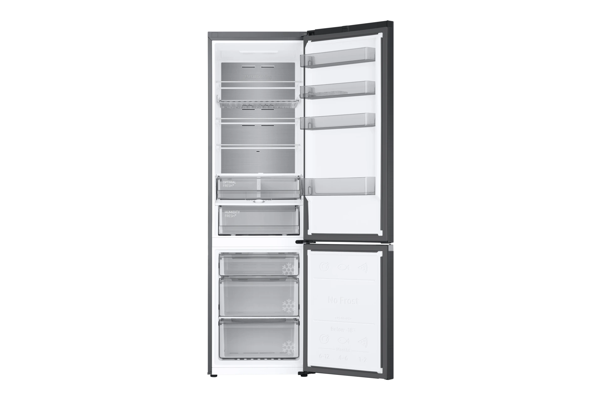 Lodówka AI z dolnym zamrażalnikiem No Frost SpaceMax™ wys. 203 cm RB38C705CB1/EF — widok 3