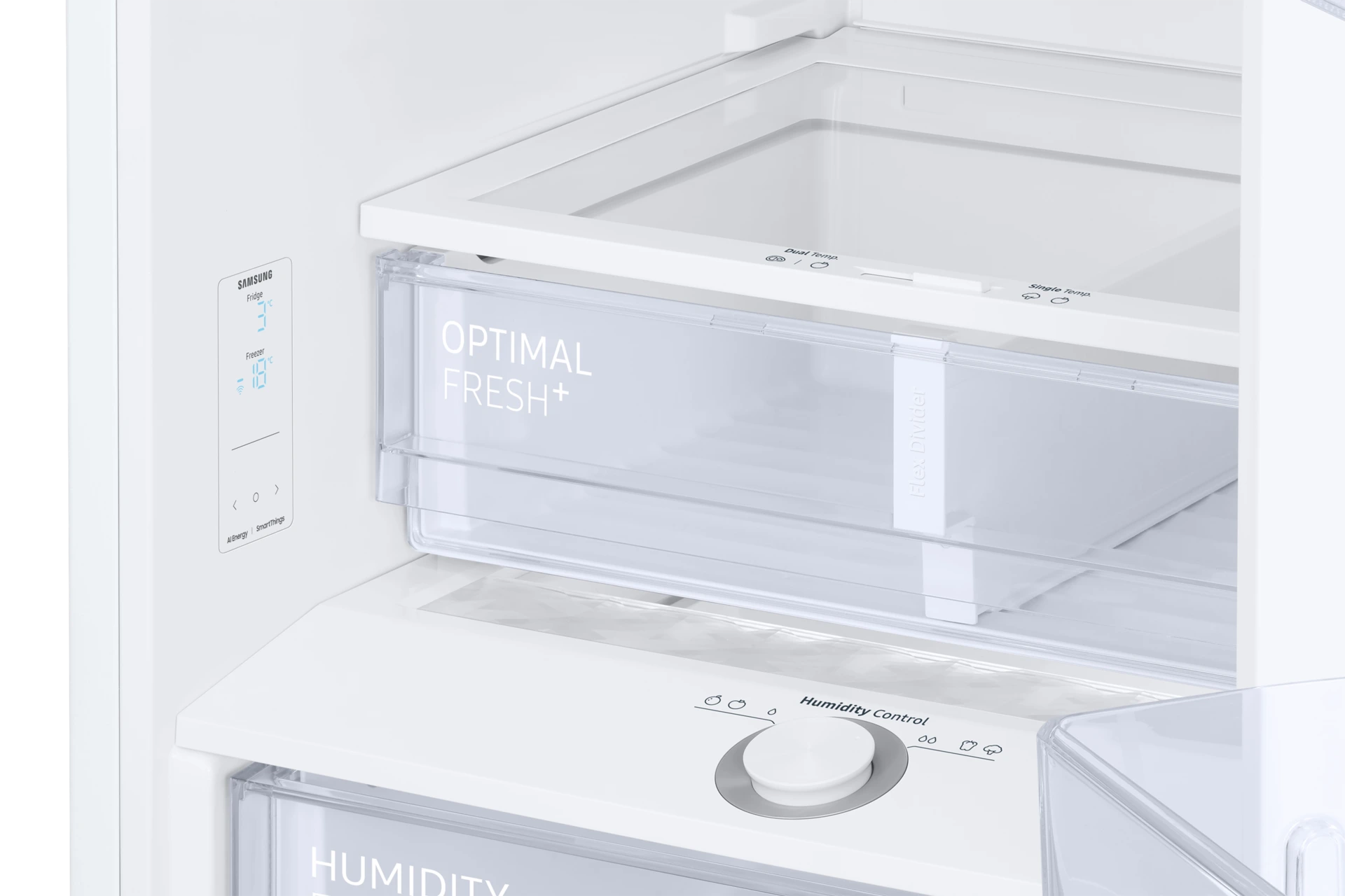 Lodówka AI z dolnym zamrażalnikiem No Frost AI Energy Mode wys. 203 cm RB38C605CWW/EF — widok 12