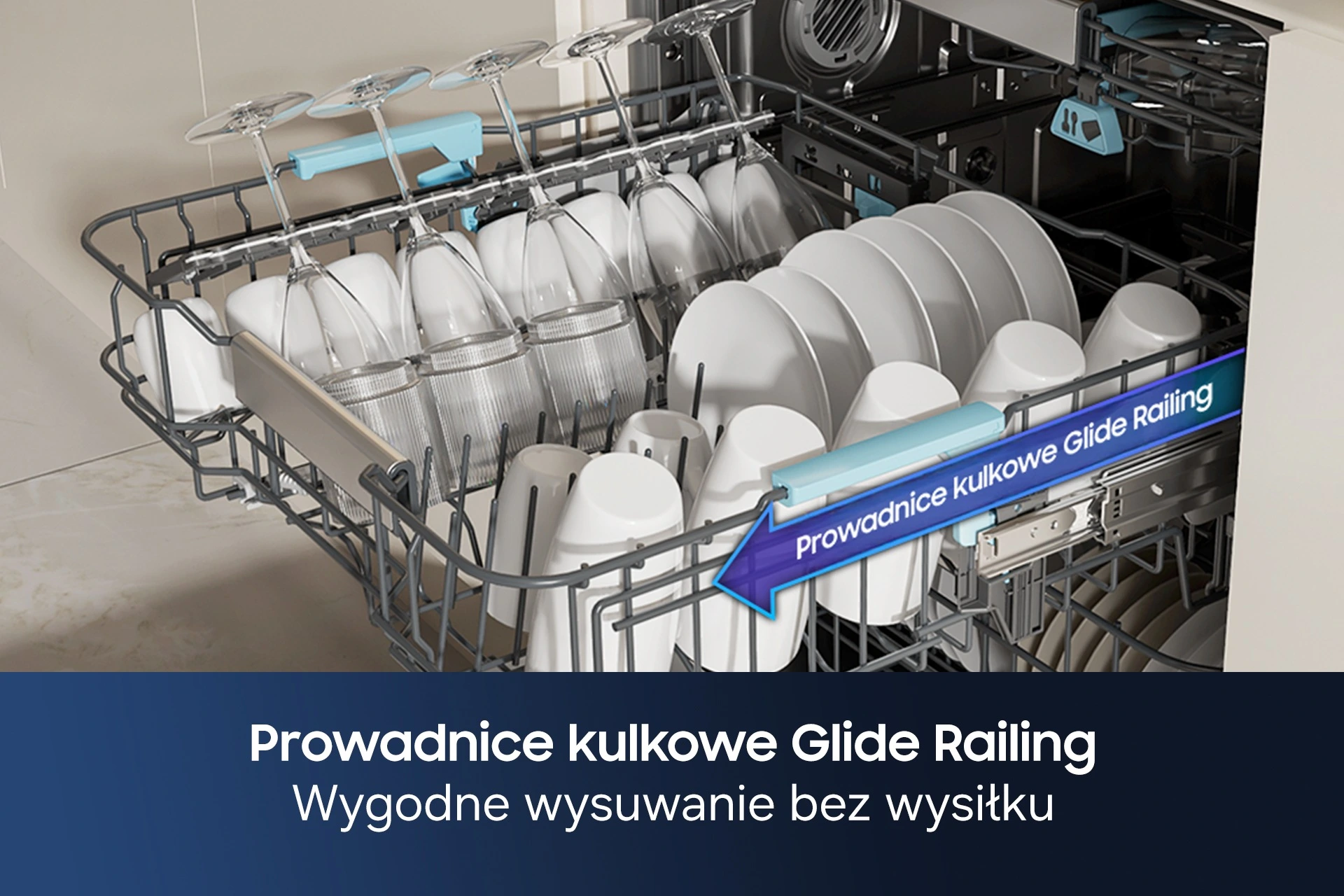 Zmywarka do zabudowy z szufladą CupWash bez panelu 60 cm DW90H79H1B0U1 — widok 30