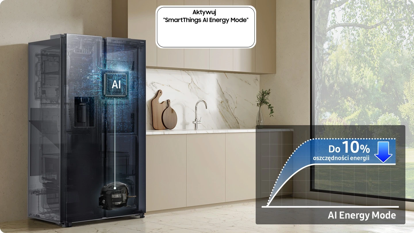 Samsung RS80F66KBFEO — Tryb AI Energy Mode