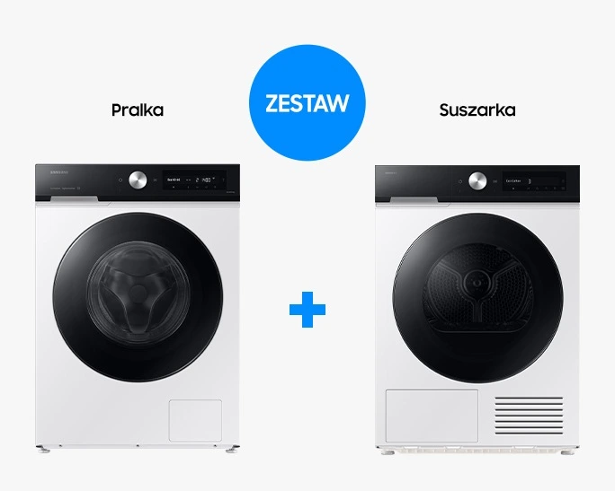 Zestaw Pralka Bespoke AI 11kg WW11DB7B94GEU4 + Suszarka Bespoke AI 9kg DV90DB7845GEU4 — widok 1