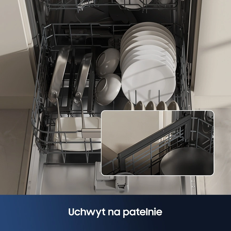 Zmywarka do zabudowy z programem AI Wash bez panelu 60 cm DW80H73QBB0U1 — widok 13