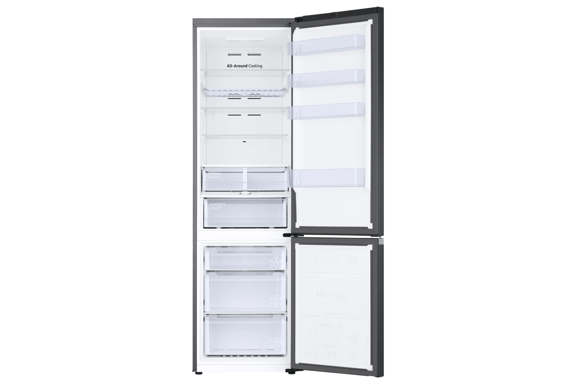 Lodówka AI z dolnym zamrażalnikiem No Frost AI Energy Mode wys. 203 cm RB38C675EB1/EF — widok 3