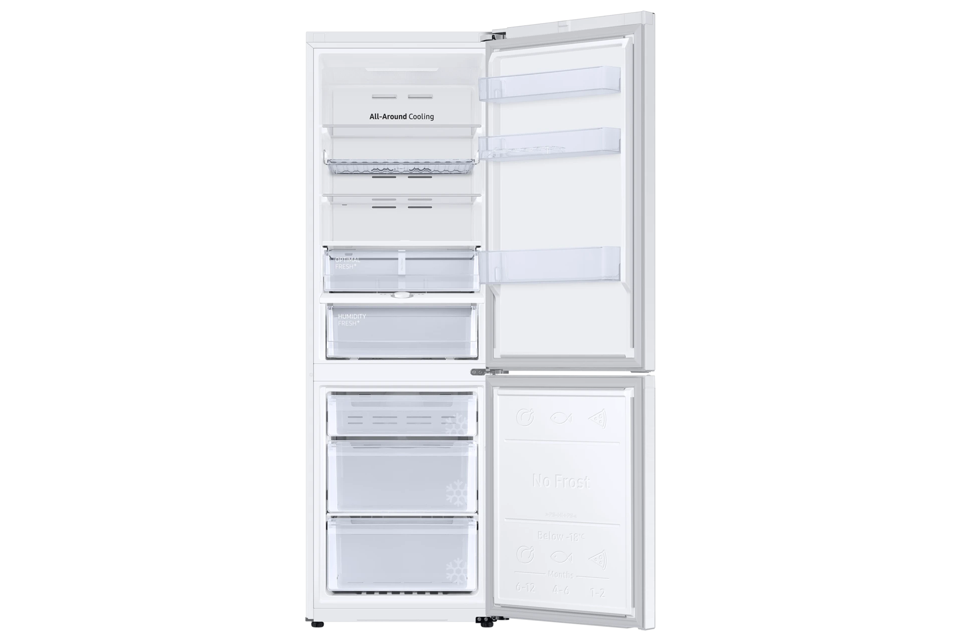 Lodówka AI z dolnym zamrażalnikiem No Frost AI Energy Mode wys. 185,3 cm RB34C675DWW/EF — widok 4