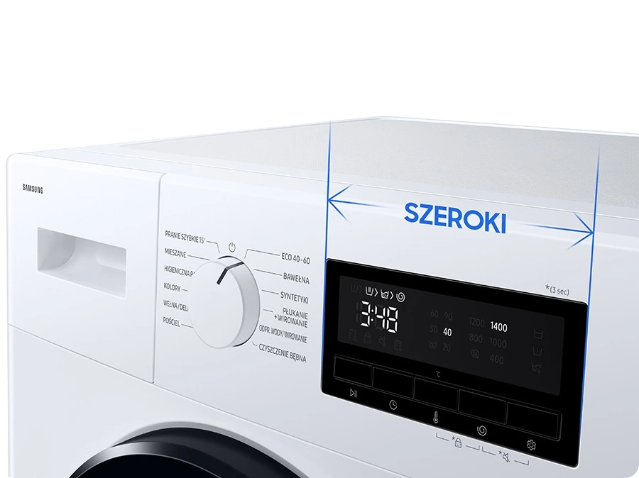 Samsung WW80FG3M05AWEO — Czytelny panel LED