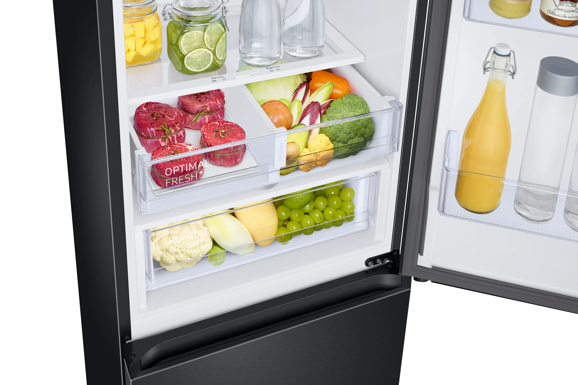 Lodówka AI z dolnym zamrażalnikiem No Frost AI Energy Mode wys. 185,3 cm RB34C675EBN/EF — widok 7