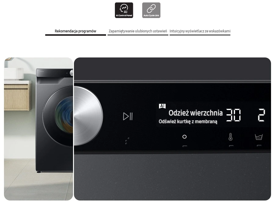 Samsung WW90DG6U25LBU4 — Panel AI Control