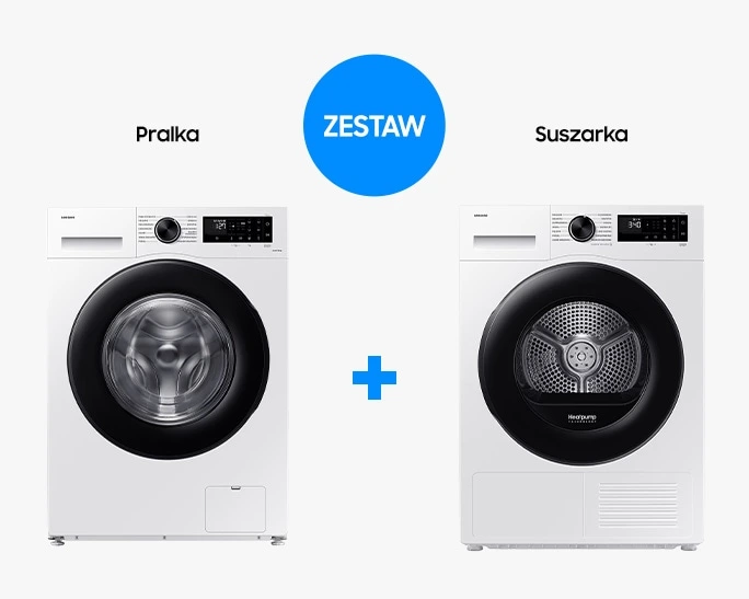 Zestaw Pralka AI 9kg WW90CGC04DAEEO + Suszarka 9kg DV90DG52A0AEEO — widok 1