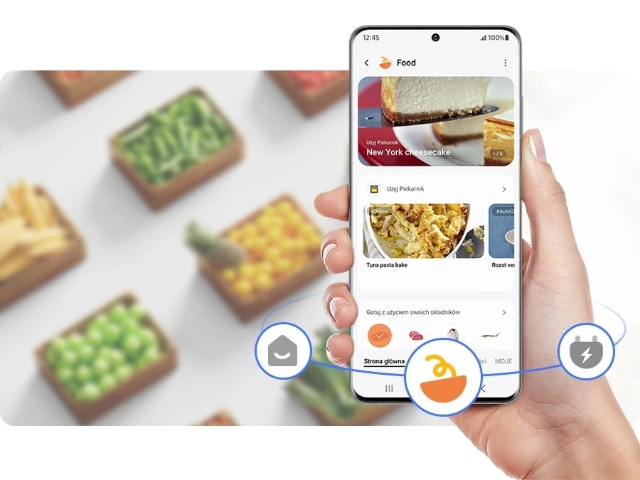 Samsung RB34C672DBN/EF — Samsung Food i planowanie posiłków