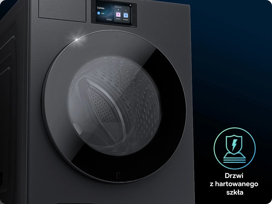 Samsung WF90H11C4ST2 — Drzwi ze szkła hartowanego