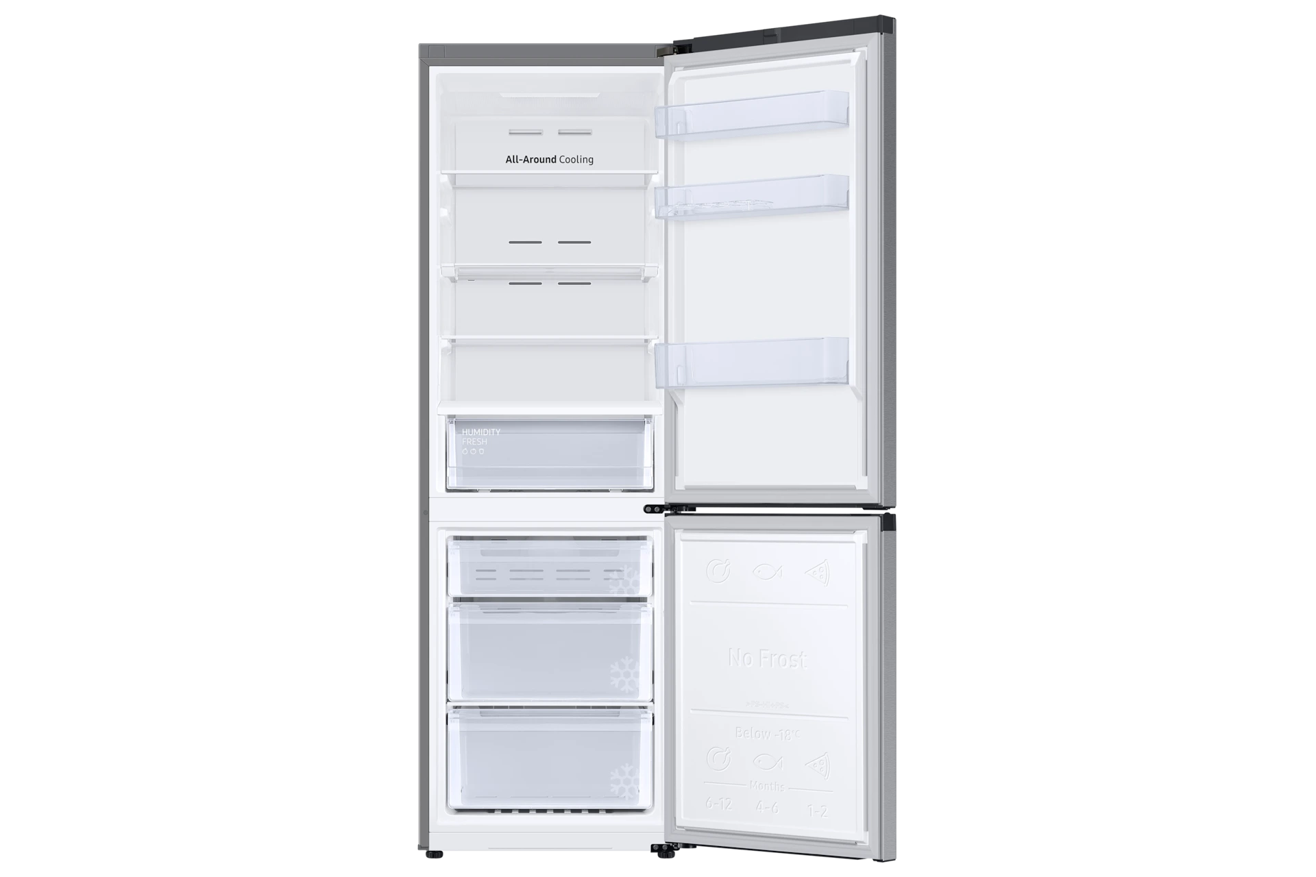 Lodówka AI z dolnym zamrażalnikiem No Frost AI Energy Mode wys. 185,3 cm RB34C601DSA/EF — widok 3