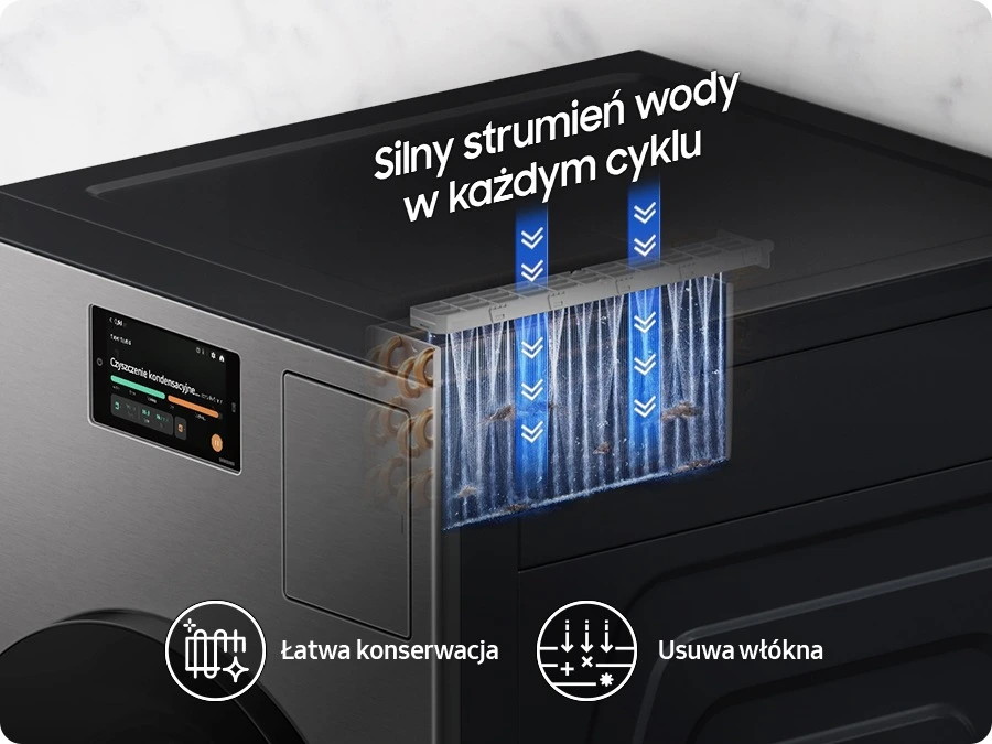 Samsung WD18DB8995BZT2 — Automatyczne czyszczenie wymiennika