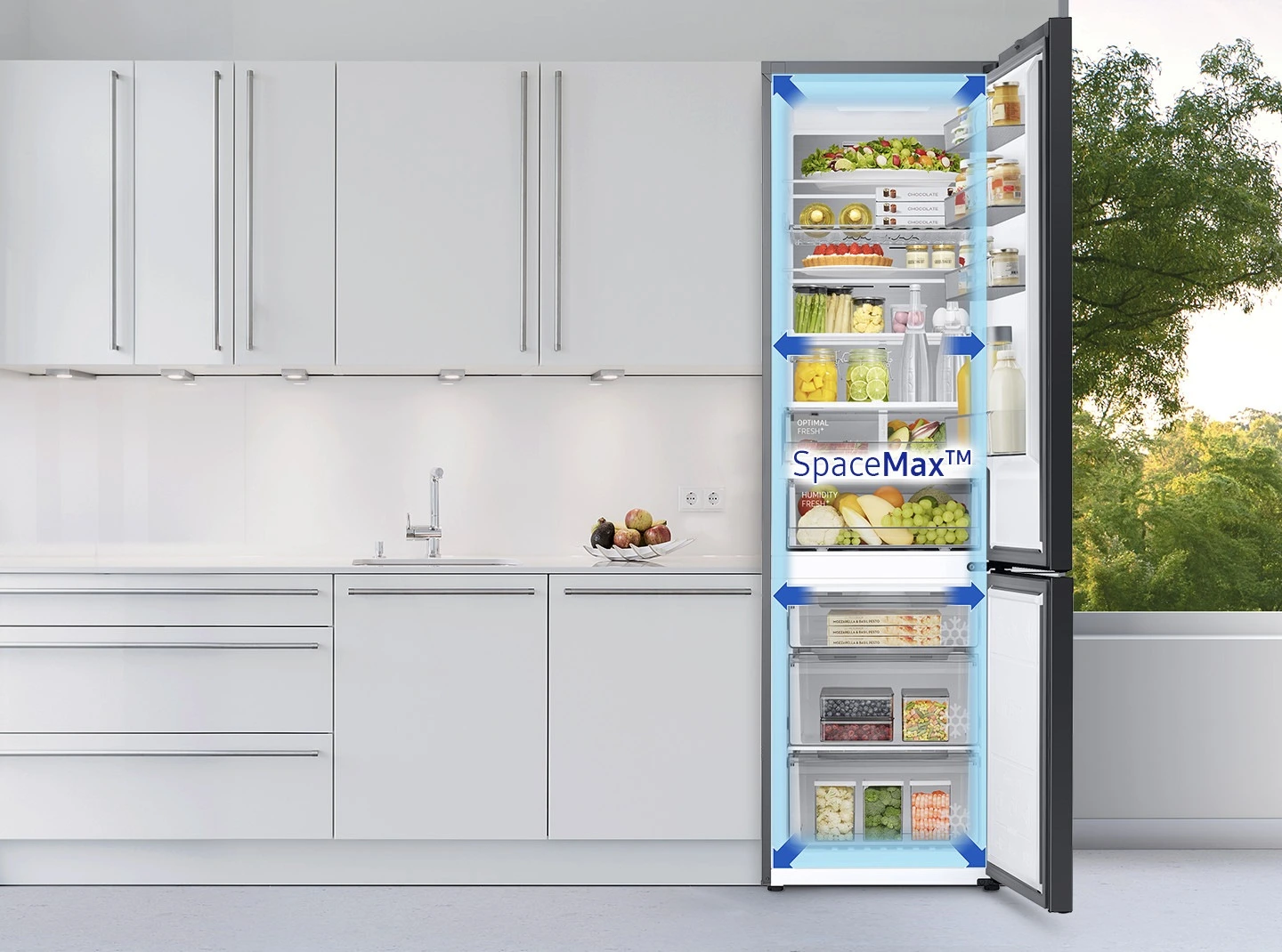 Samsung RB34C7B5CAP/EF — SpaceMax i wykorzystanie wnętrza