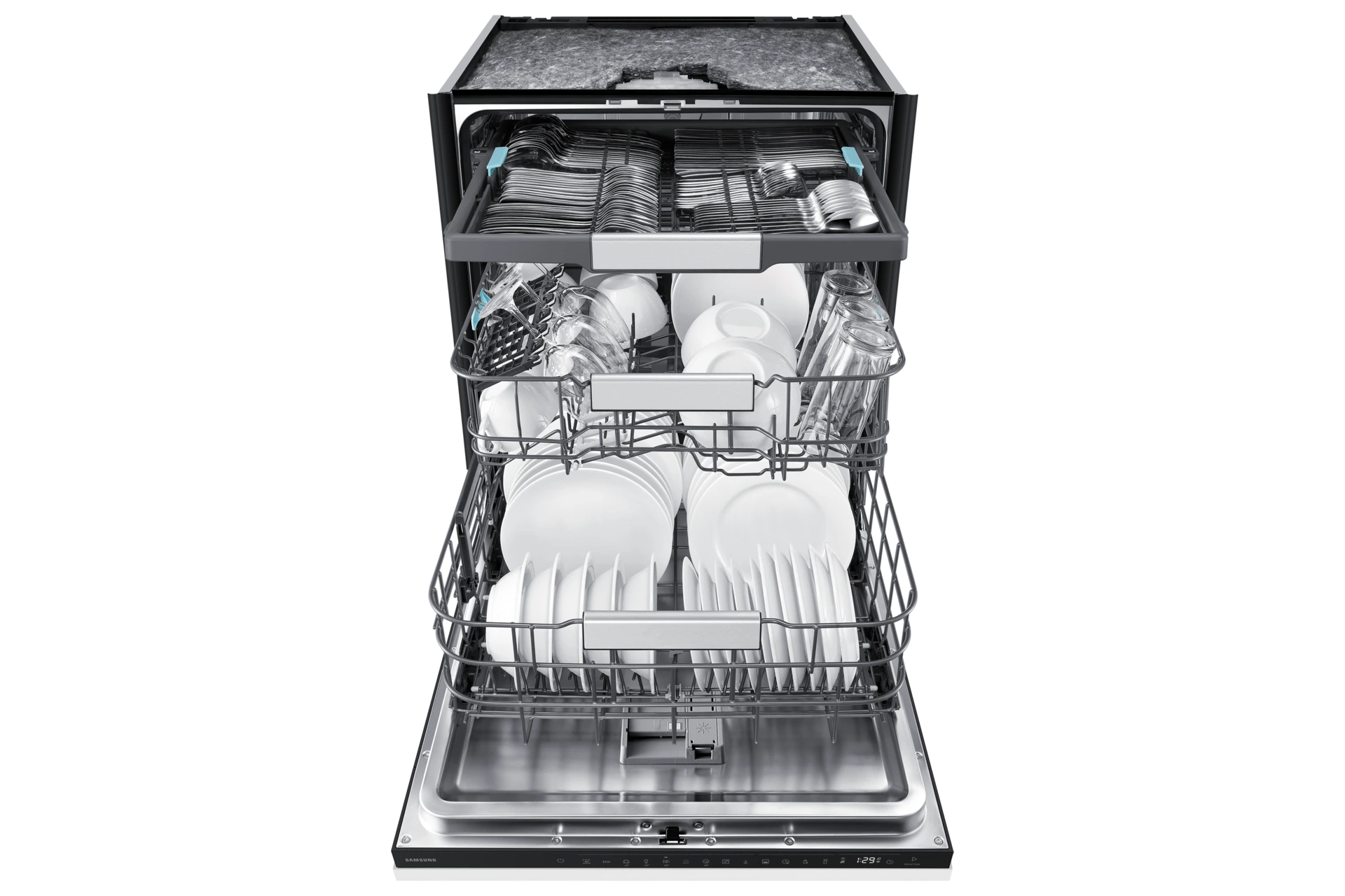 Zmywarka do zabudowy z programem AI Wash bez panelu 60 cm DW80H77VAB0U1 — widok 4