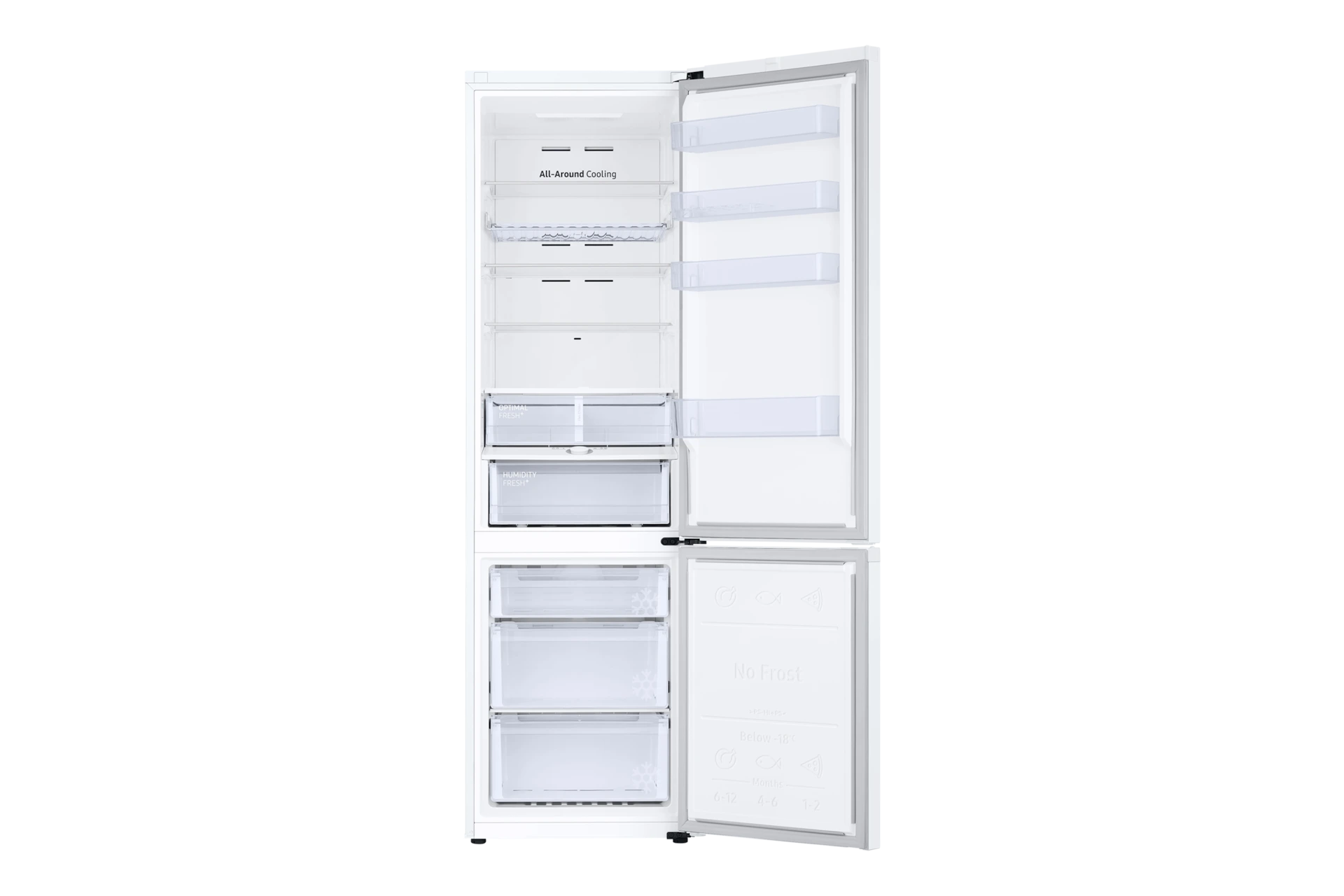 Lodówka AI z dolnym zamrażalnikiem No Frost AI Energy Mode wys. 203 cm RB38C605CWW/EF — widok 3