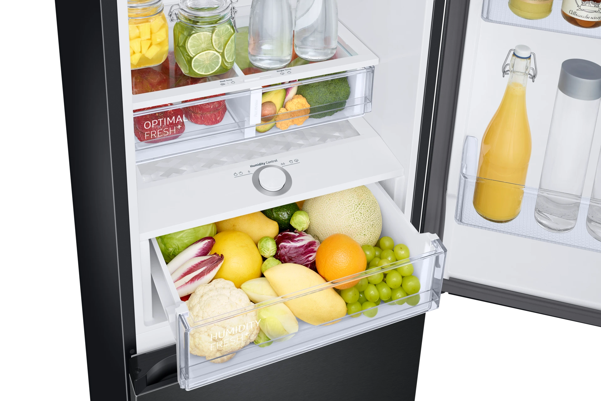 Lodówka AI z dolnym zamrażalnikiem No Frost AI Energy Mode wys. 185,3 cm RB34C675EBN/EF — widok 8
